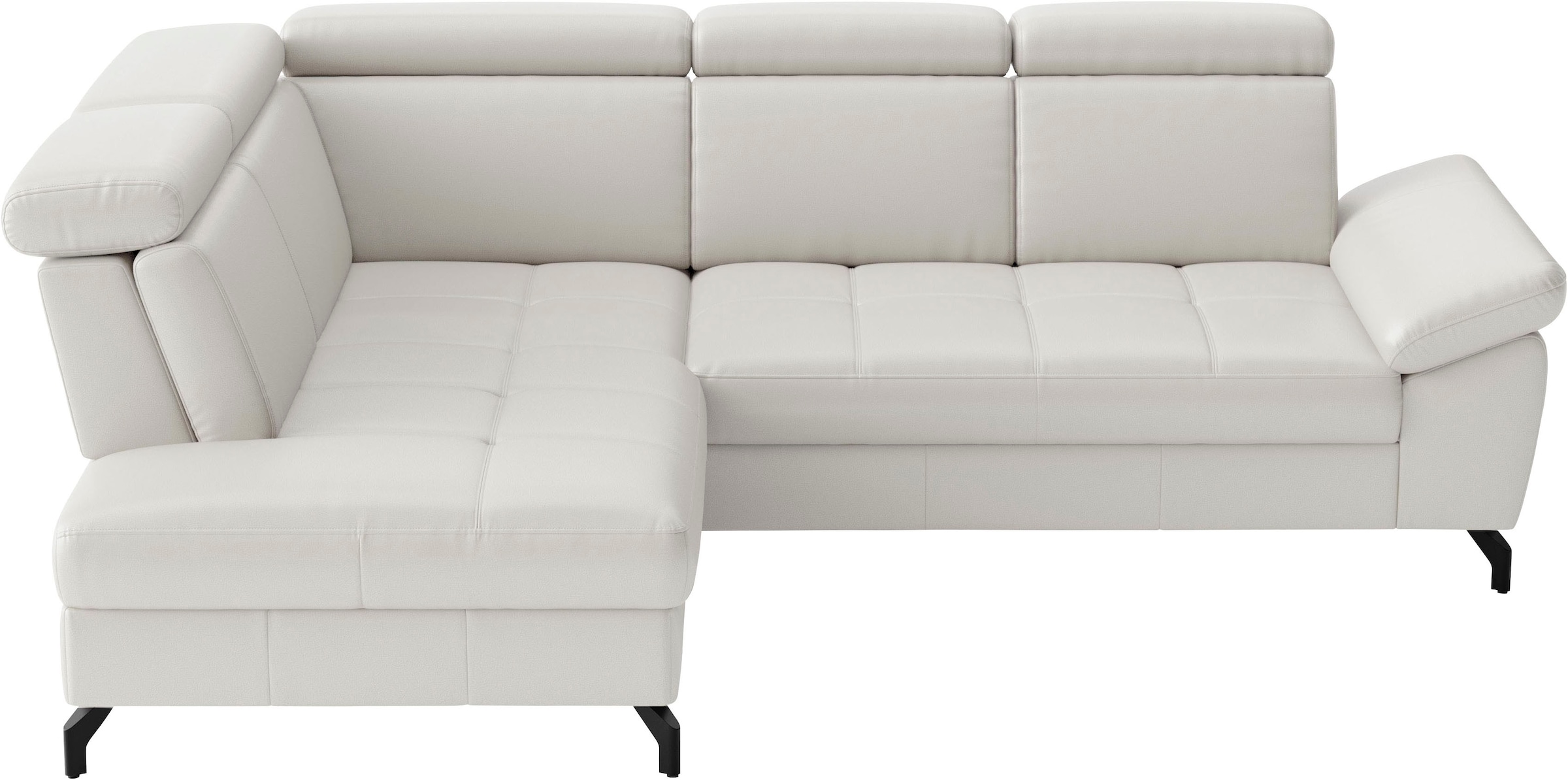 sit&more Ecksofa »Vanity L-Form, B: 254 cm, mit Sitz-, Kopf- und Armteilverstellung« Couch optional mit Schlaffunktion & Bettkasten, Leder