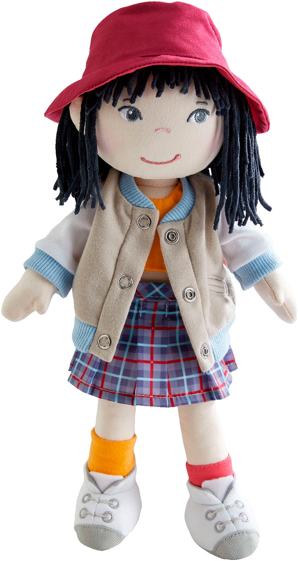 Haba Stoffpuppe »Yuki«, Mit Top, Sweatjacke und Hut