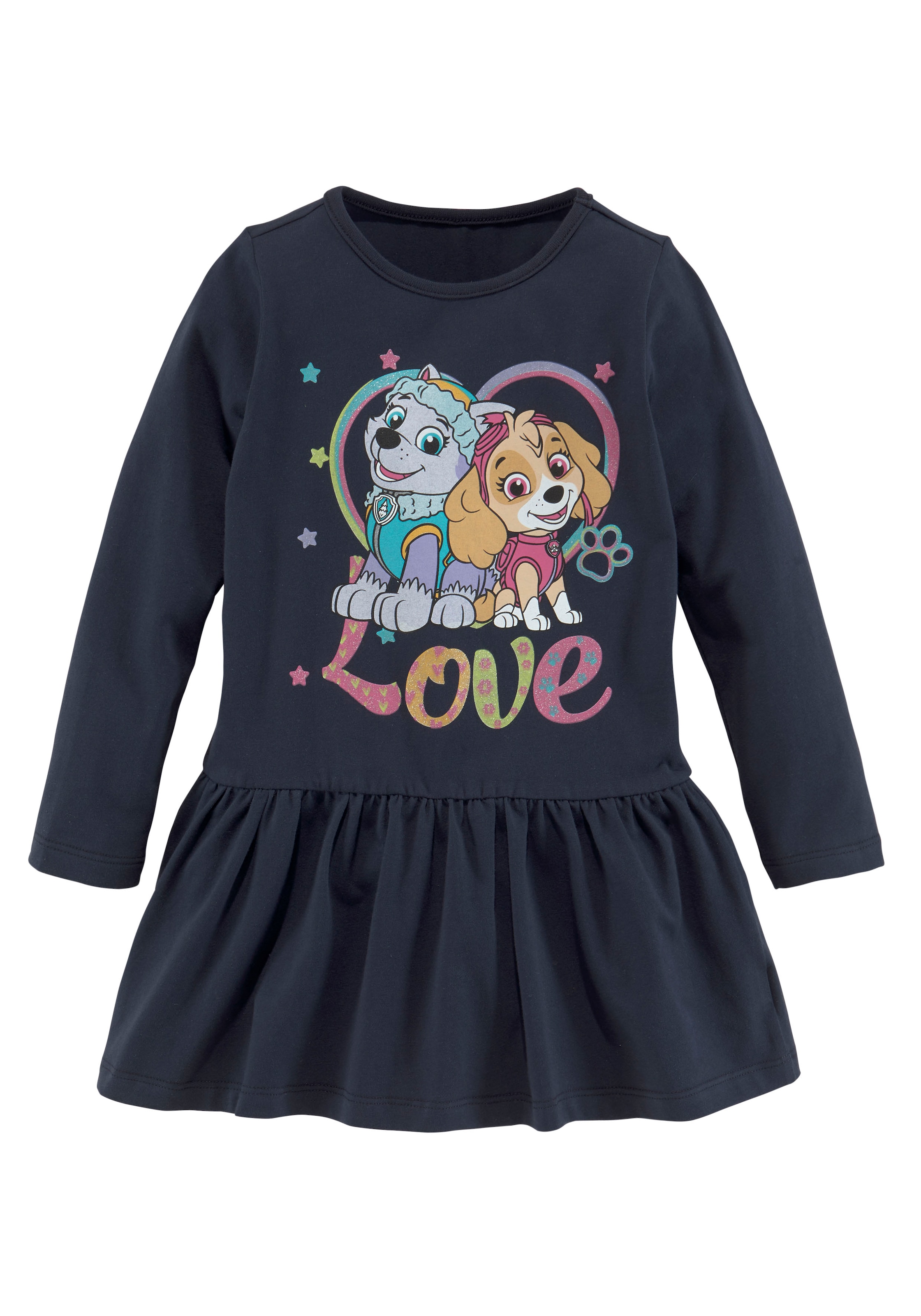 PAW PATROL Jerseykleid, Druck mit EVEREST und SKYE