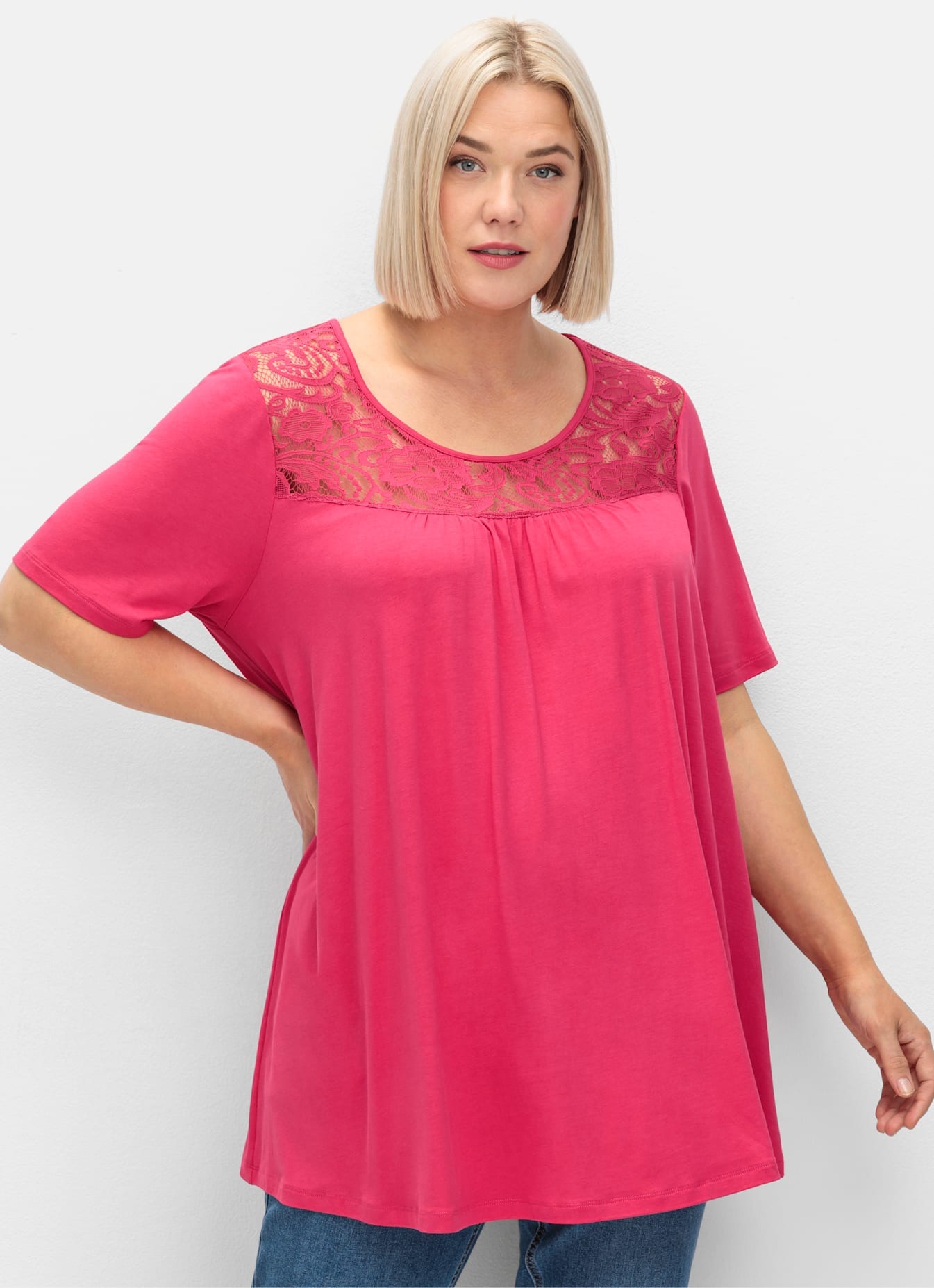 Sheego Longshirt »T-Shirt«, (1 tlg.)