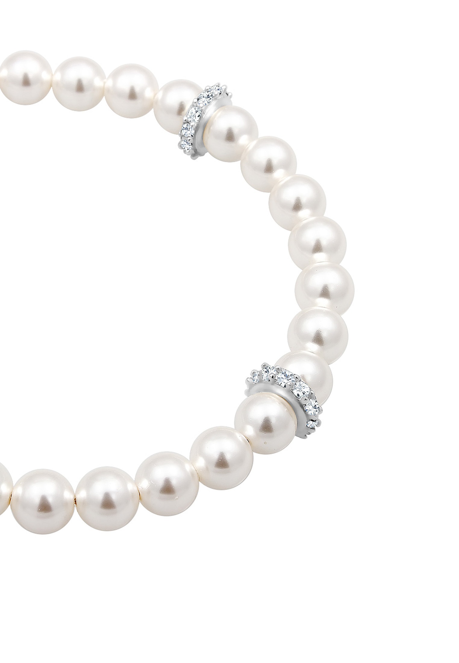 Elli Premium Armkette »Armband Kugel Magnet synthetische Perlene 925 Silber«