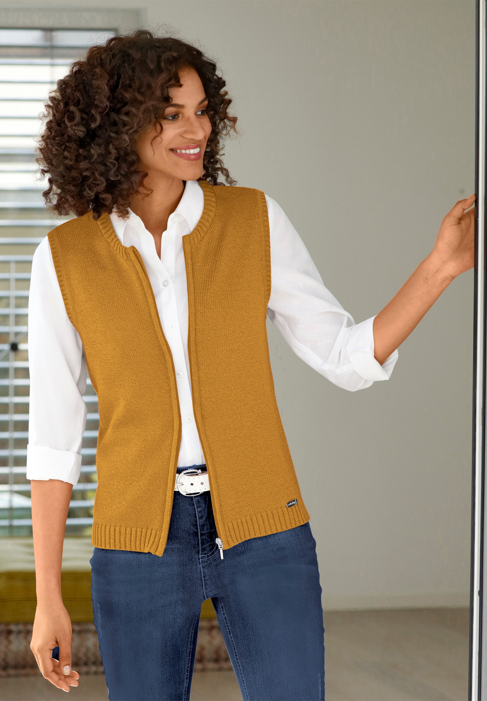 Witt Strickjacke »Strickweste Strickweste mit Reißverschluss«