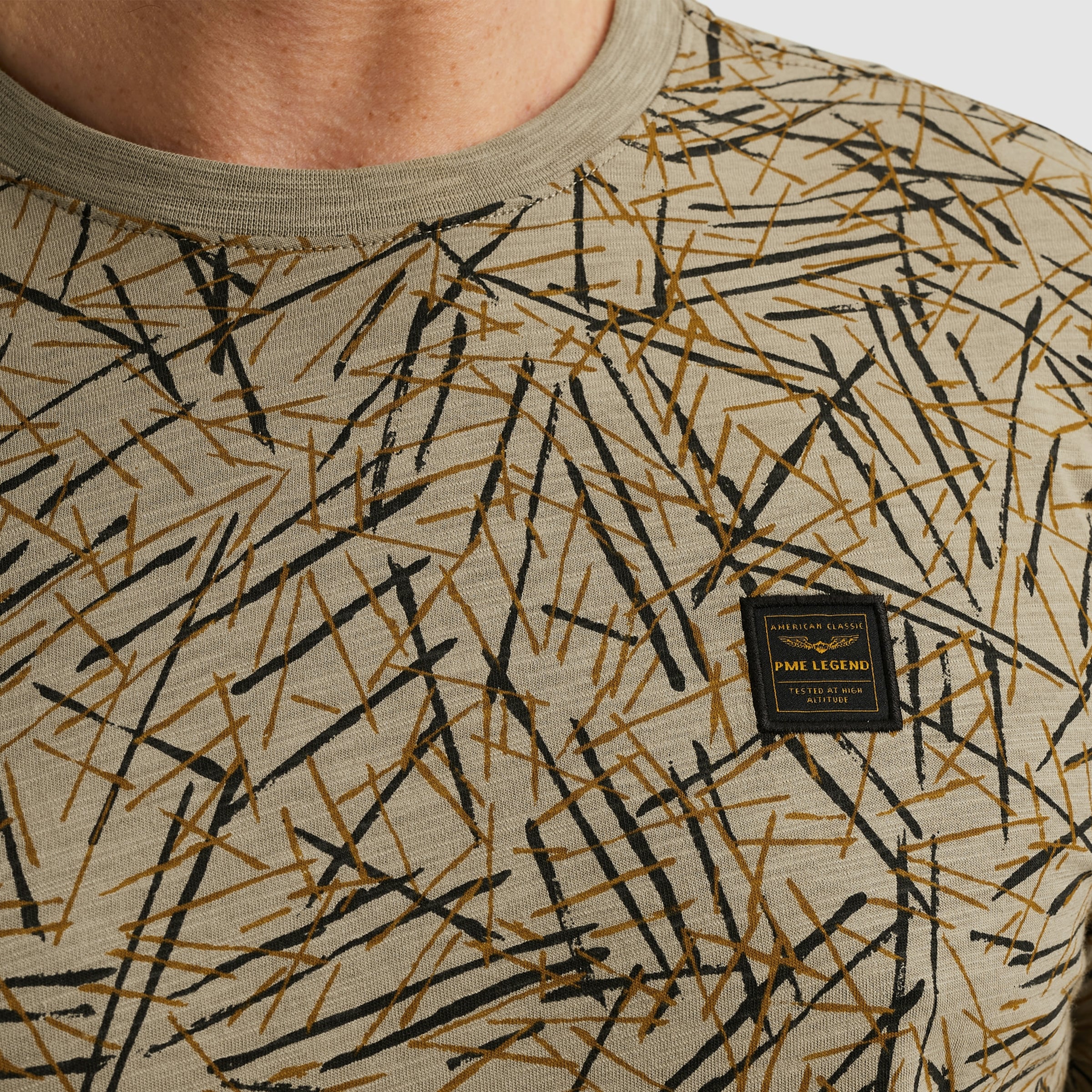 PME LEGEND T-Shirt »Short sleeve r-neck slub jersey aop«