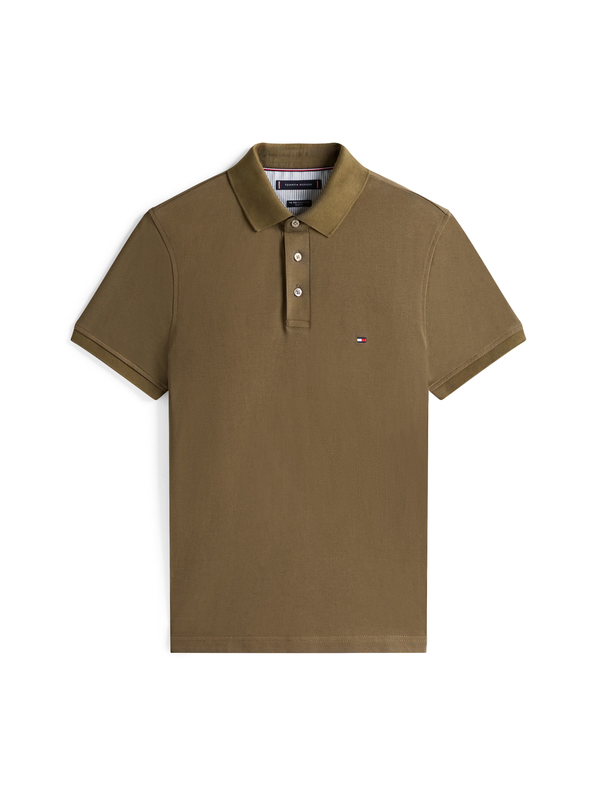 Tommy Hilfiger Poloshirt »1985 SLIM POLO mit Piqué-Struktur und Stickerei« meliert, casual, slim fit, Baumwollmix, Polokragen