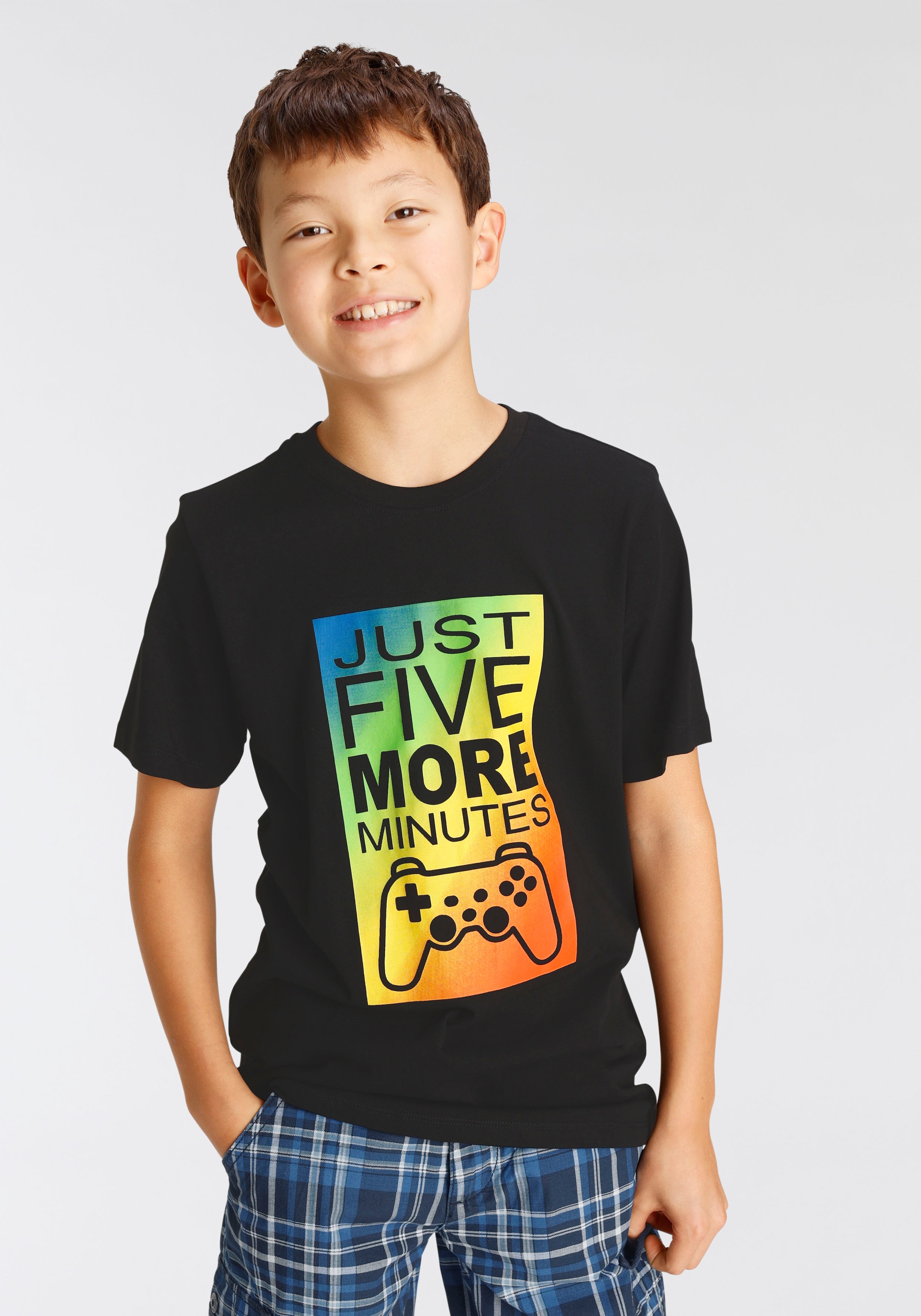 KIDSWORLD T-Shirt »JUST 5 MORE MINUTES«, Gamer Spruch kaufen bei OTTO