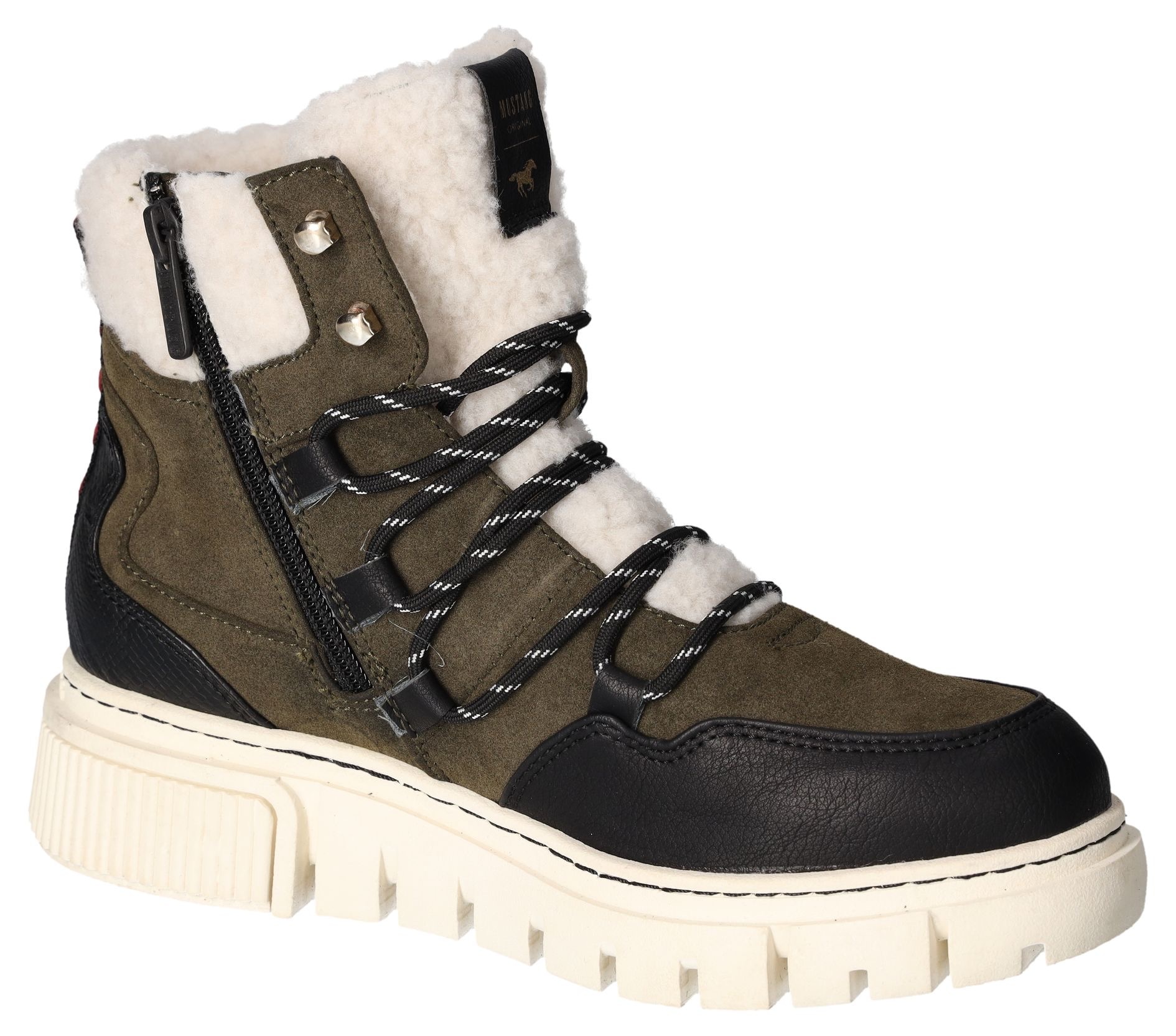 Mustang Shoes Winterboots, Schnürboots, Snowboots mit praktischem Innenreißverschluss