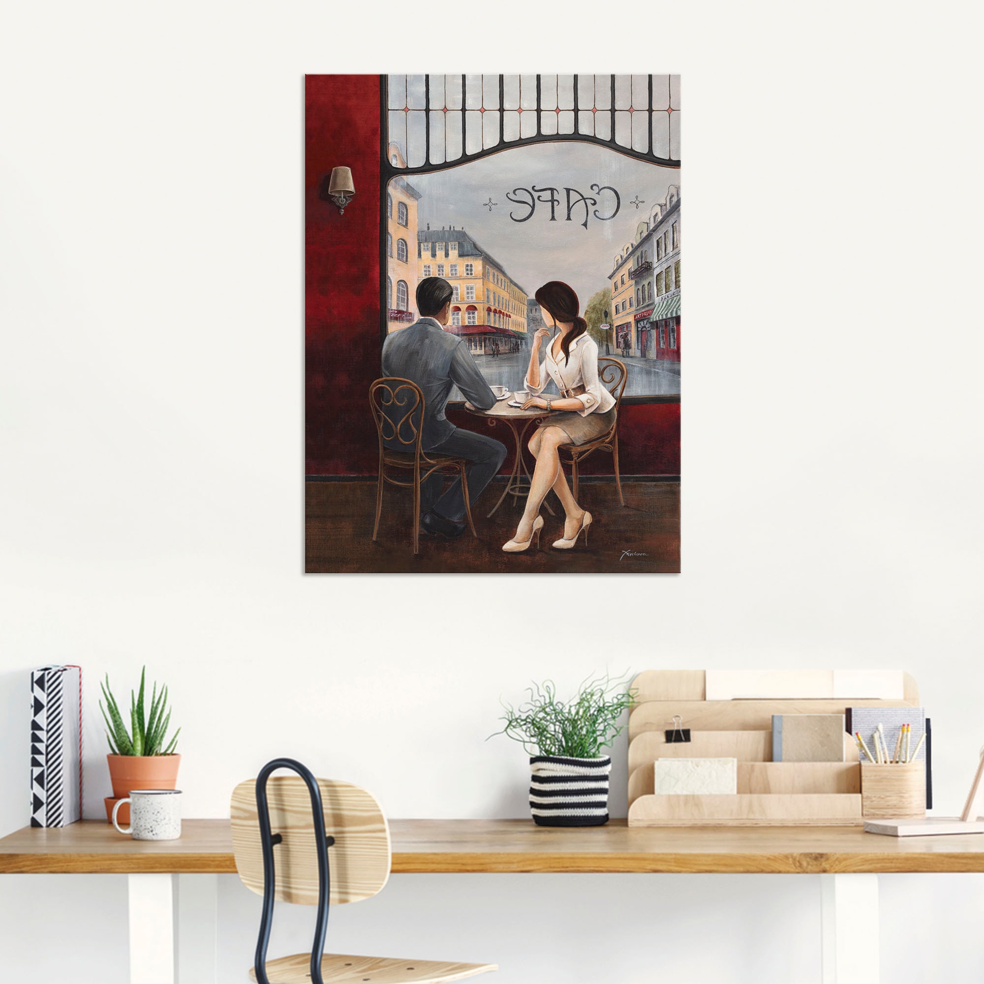 Artland Wandbild »Café«, Restaurant & Cafés, (1 St.), als Alubild, Outdoorbild, Leinwandbild, Poster, Wandaufkleber