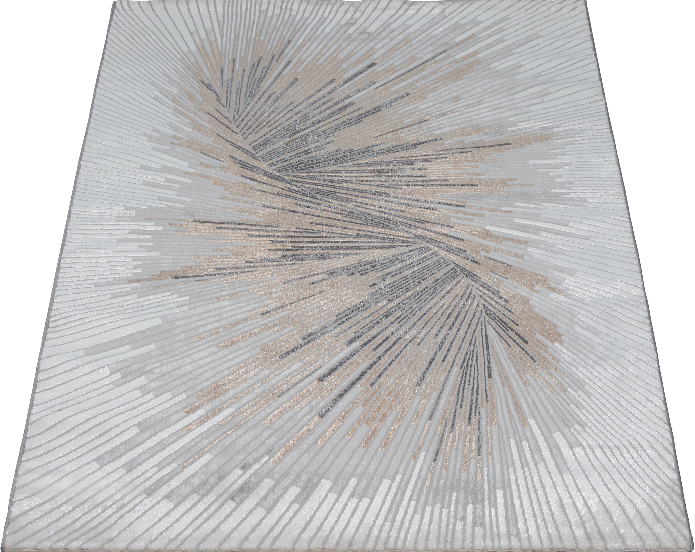 Teppich »Elora Kurzflor«, rechteckig, mit leichtem Glanz, Hoch Tief Struktur,...
