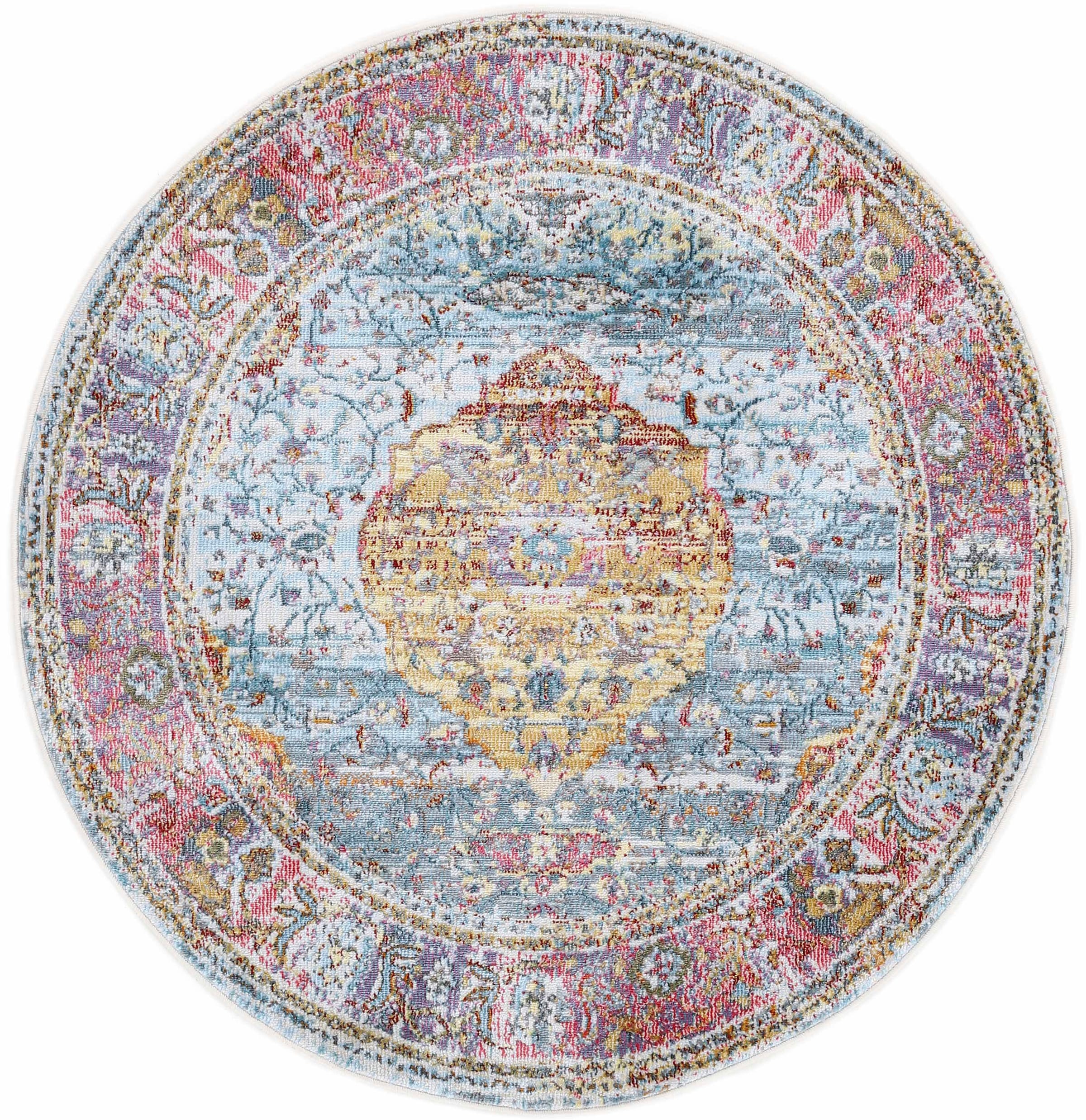 carpetfine Teppich rund, schöner bei Farbgebung, Orient online Look, in OTTO Vintage »Esha«, Wohnzimmer