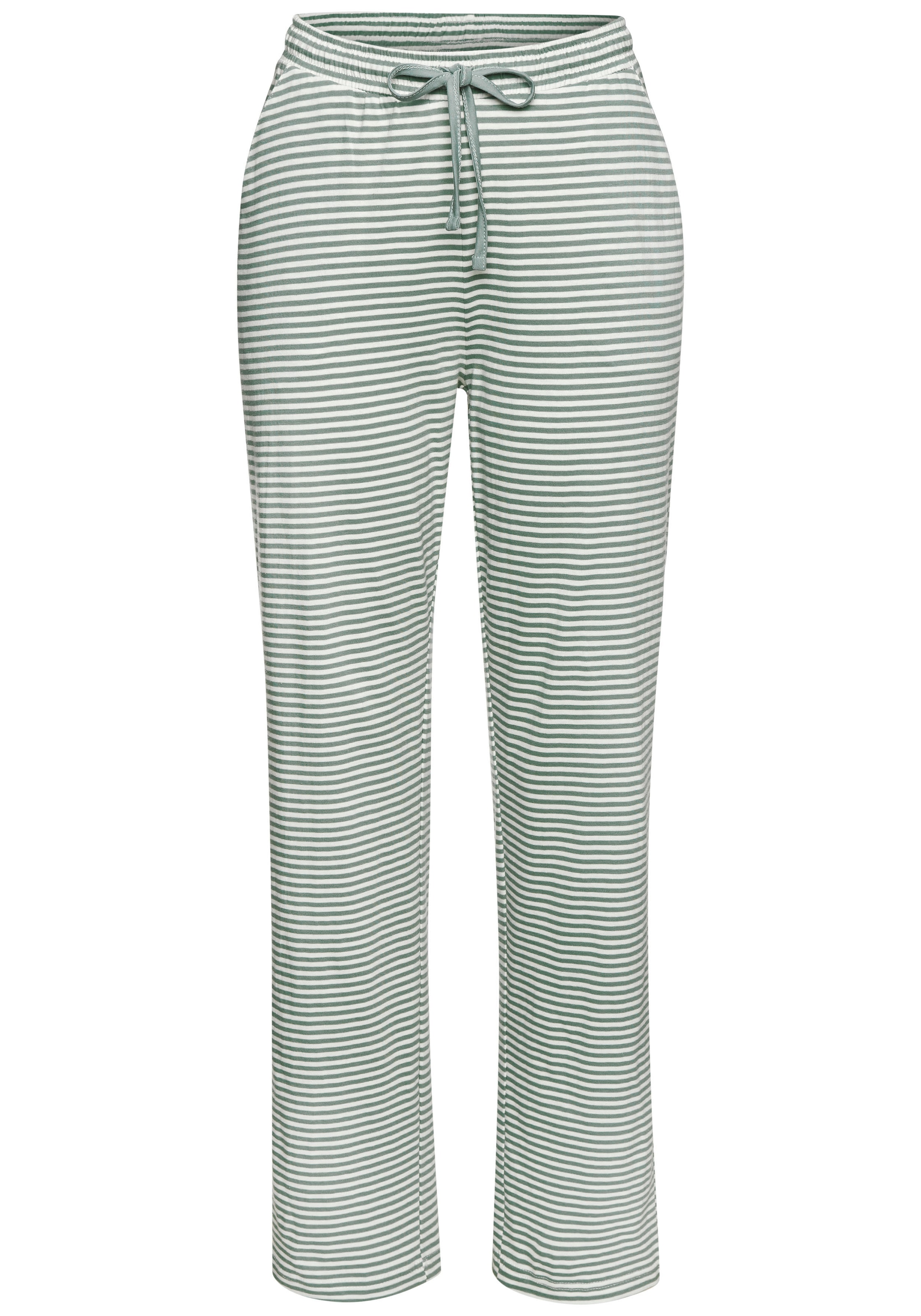 Vivance Dreams Pyjama Set, 2-teilig, 2 tlg. mit feinem Streifenmuster