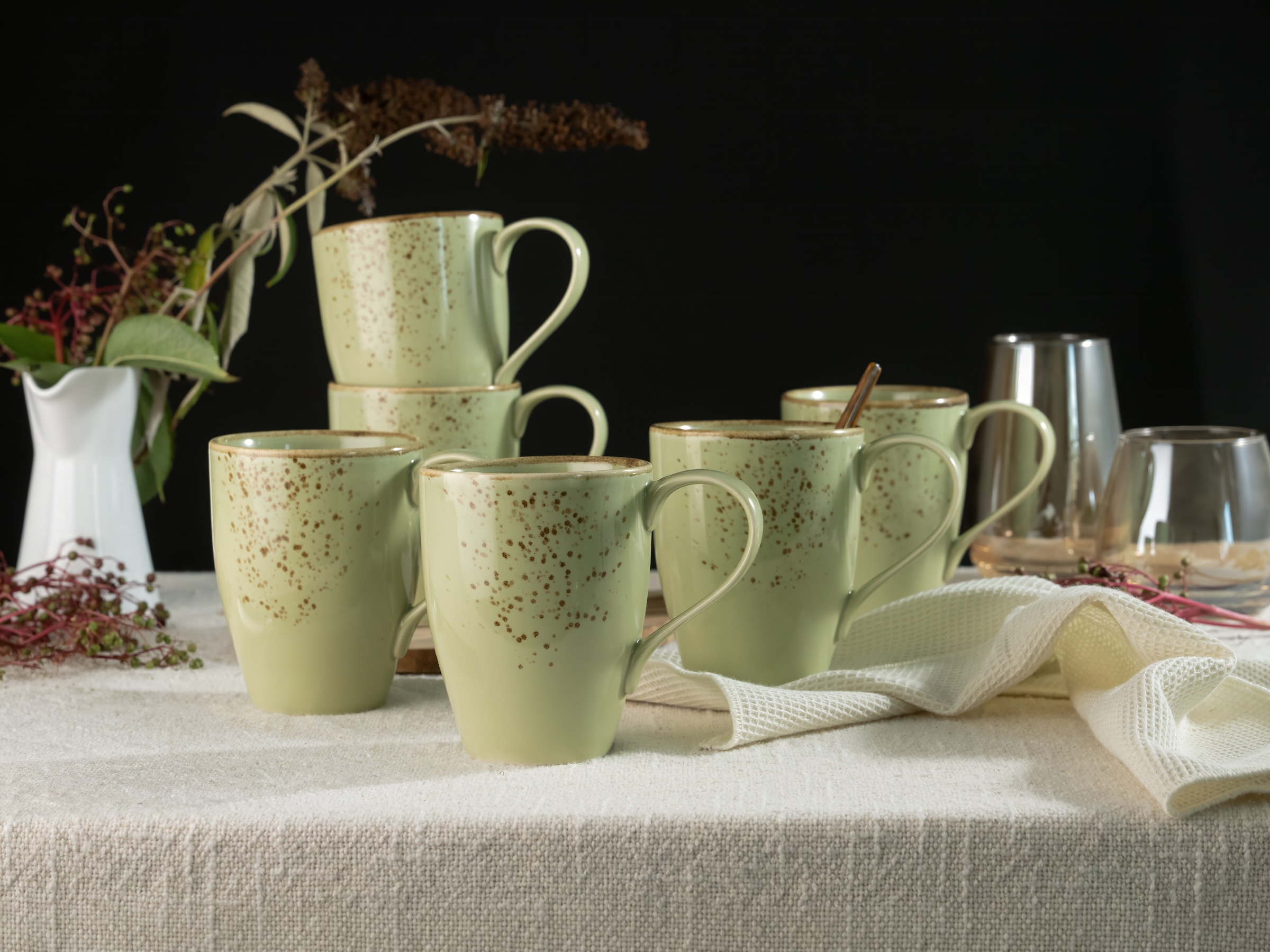 CreaTable Becher »Kaffeebecher NATURE COLLECTION« Tassen Set, 6-teilig