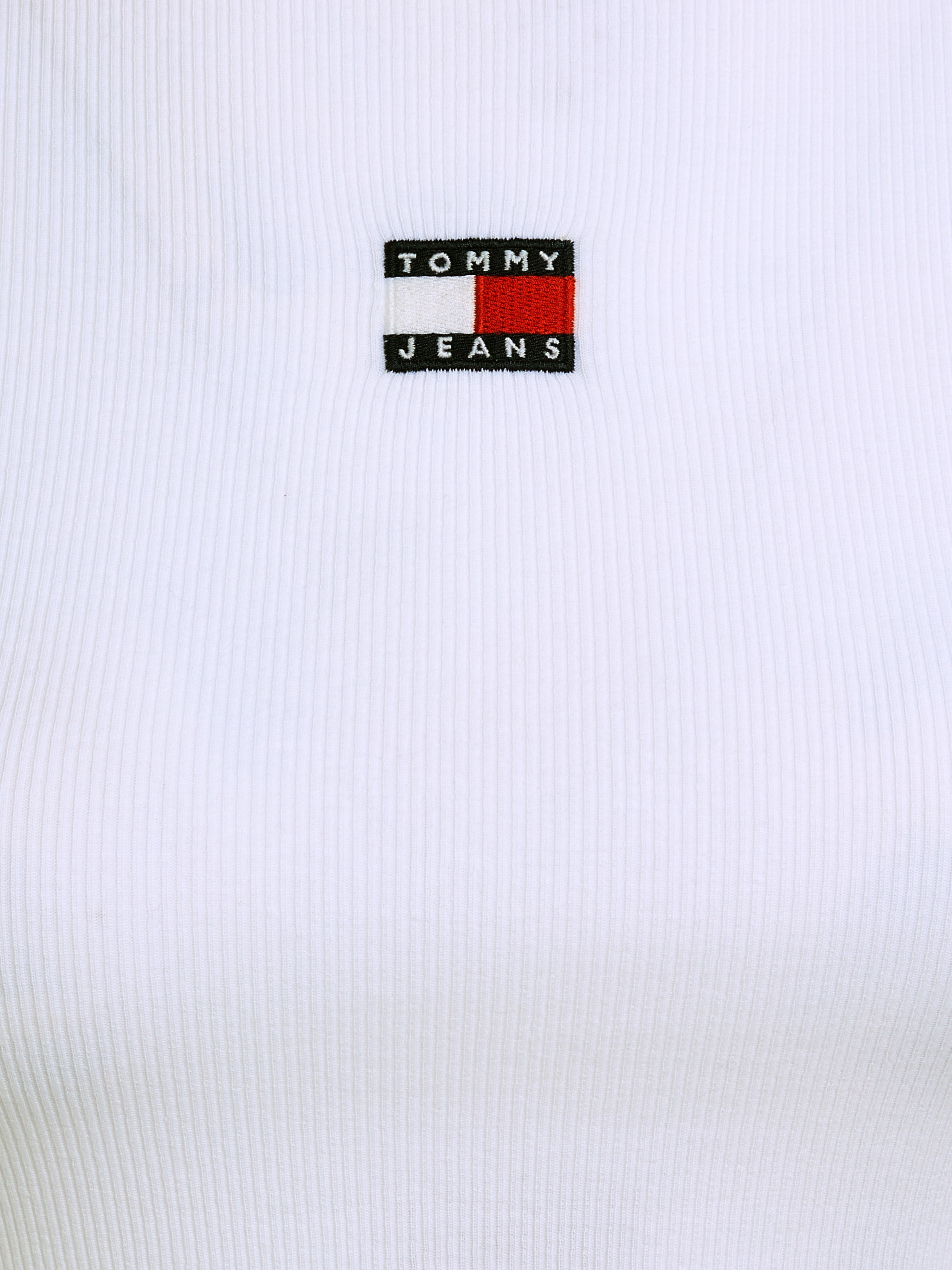 Tommy Jeans T-Shirt »TJW SLIM BADGE RIB TEE«, in Rippoptik