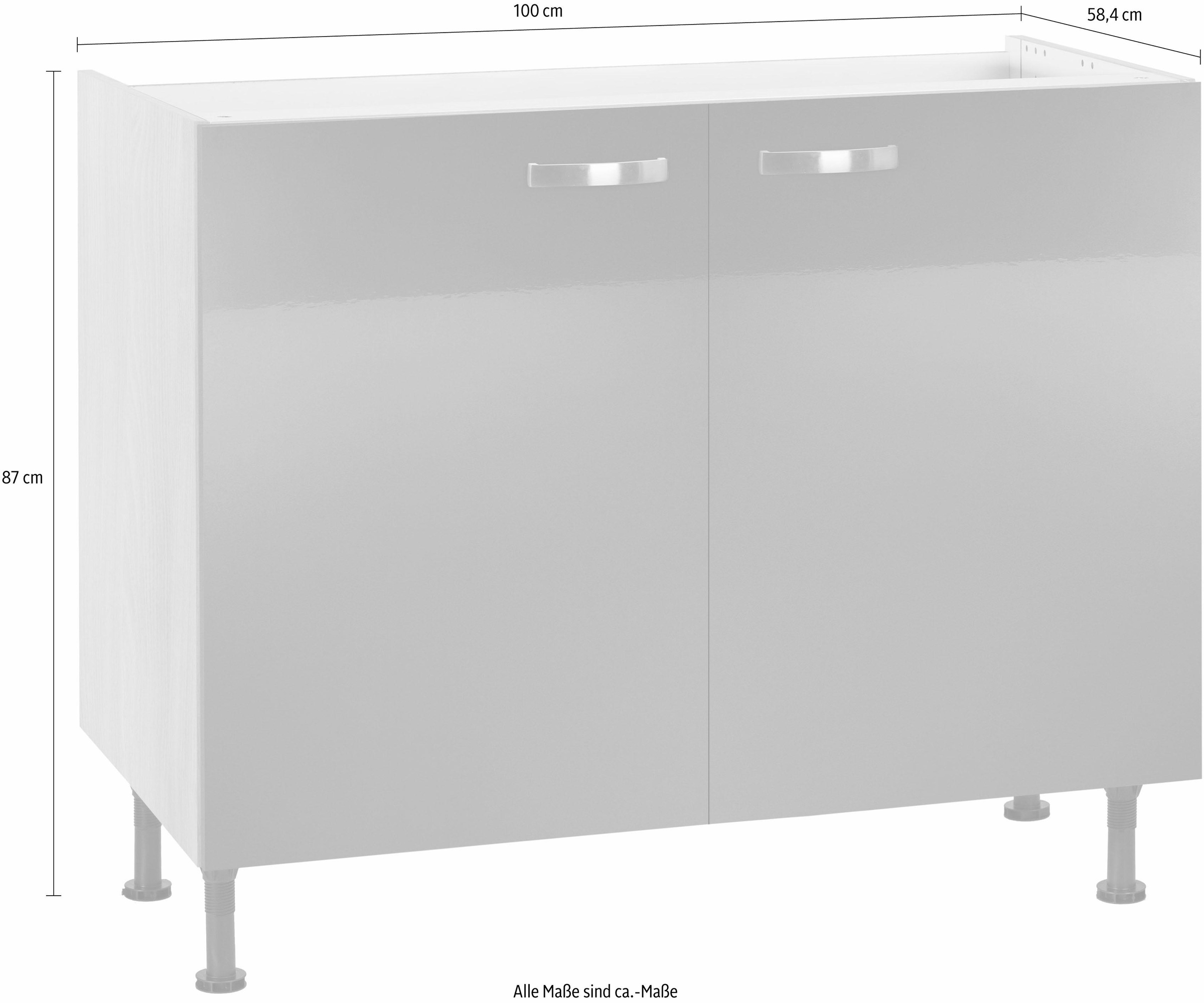 KOCHSTATION Spülenschrank »KS-Cara«, Breite 100 cm