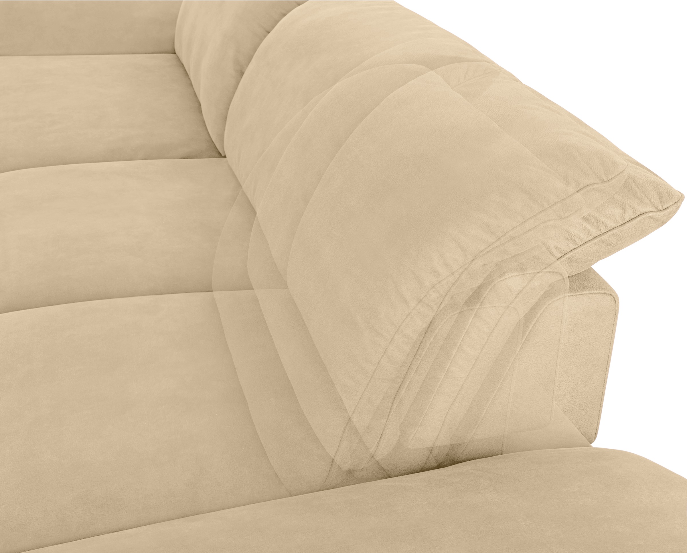 W.SCHILLIG Ecksofa »enjoy&MORE, Designsofa, bequem, elegant und zeitlos, L-Form«, Sitztiefenverstellung, Füße bronze pulverbeschichtet, Breite 340 cm
