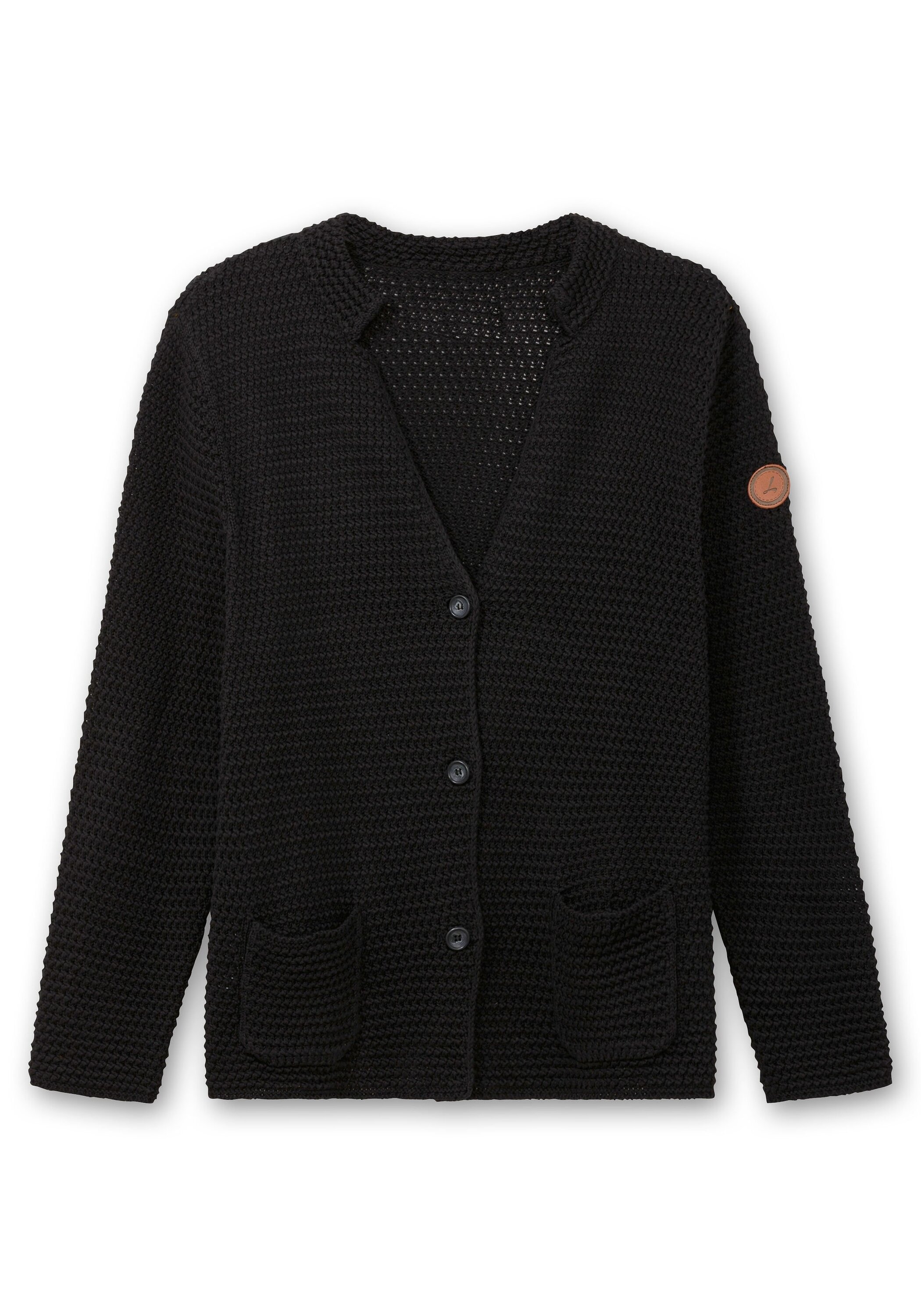 Sheego Strickjacke »Grobstrickjacke mit Stehkragen und Taschen«