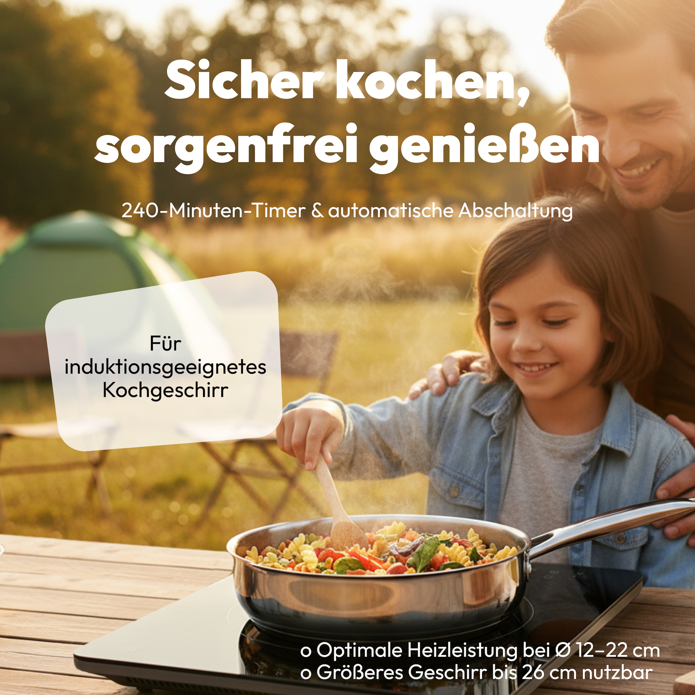 Medion® Einzel-Induktionskochplatte »MD 100090« flacher als herkömmliche Geräte