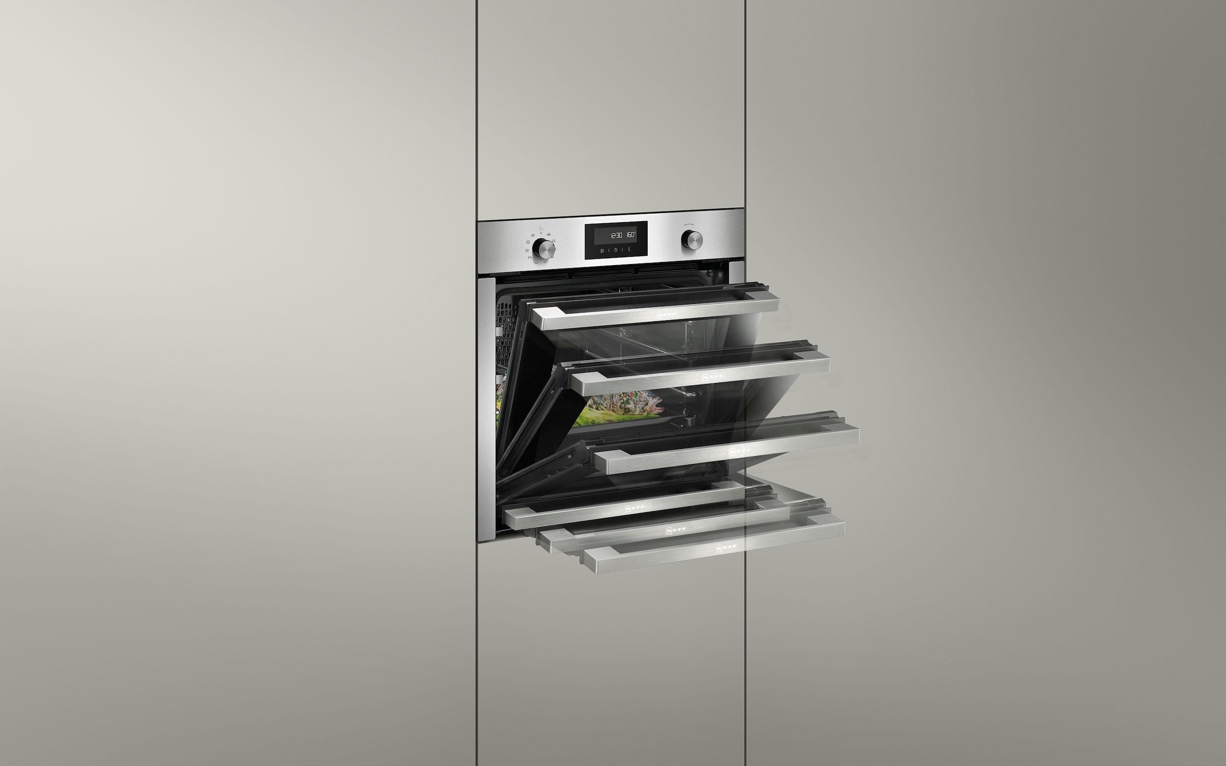 NEFF Einbaubackofen »B4CCE2AN0«, B4CCE2AN0, mit Teleskopauszug nachrüstbar, easyClean, mit Slide&Hide®