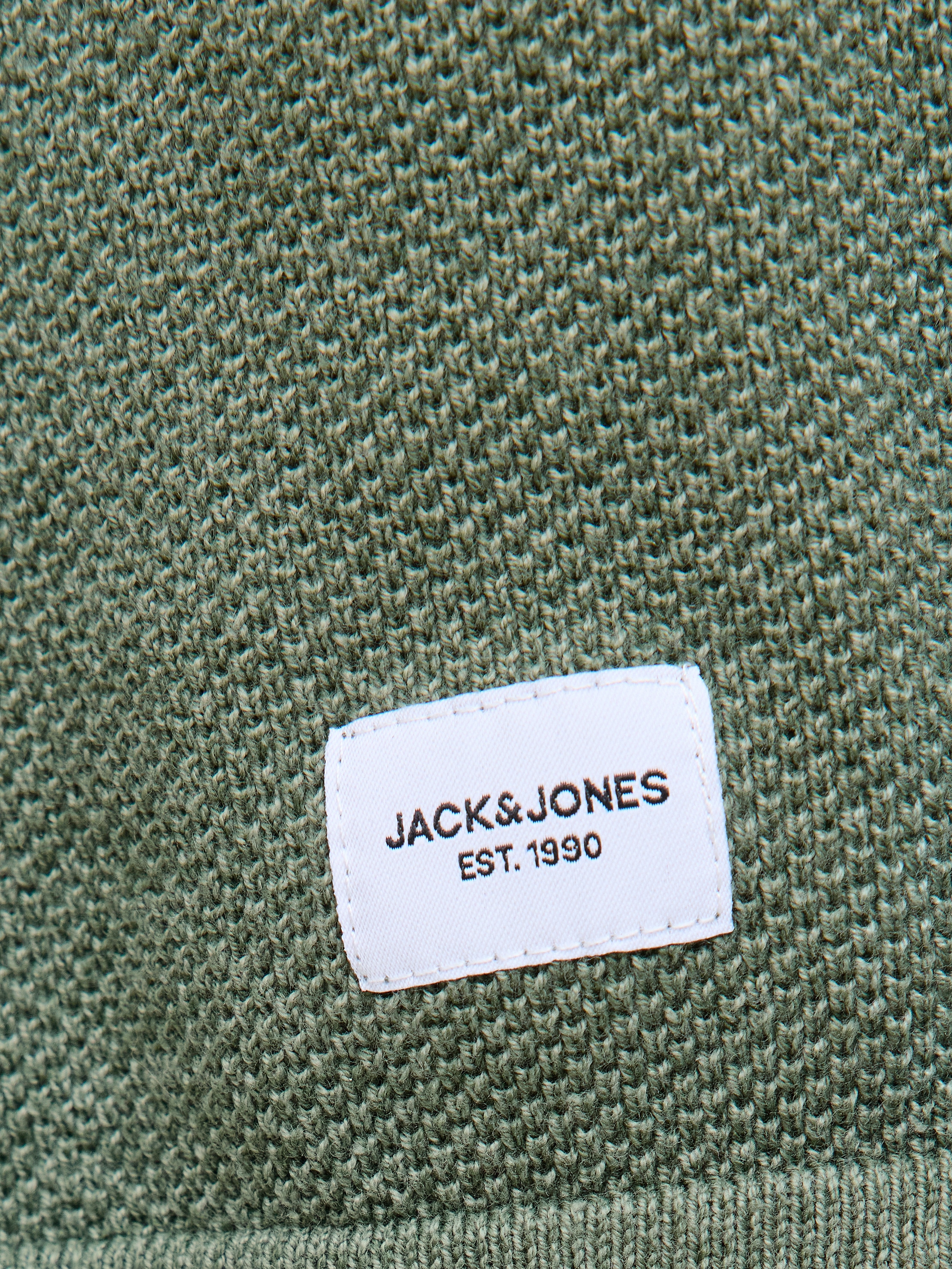 Jack & Jones Rundhalspullover »JJEHILL KNIT CREW NECK NOOS«, mit Strukturstrick