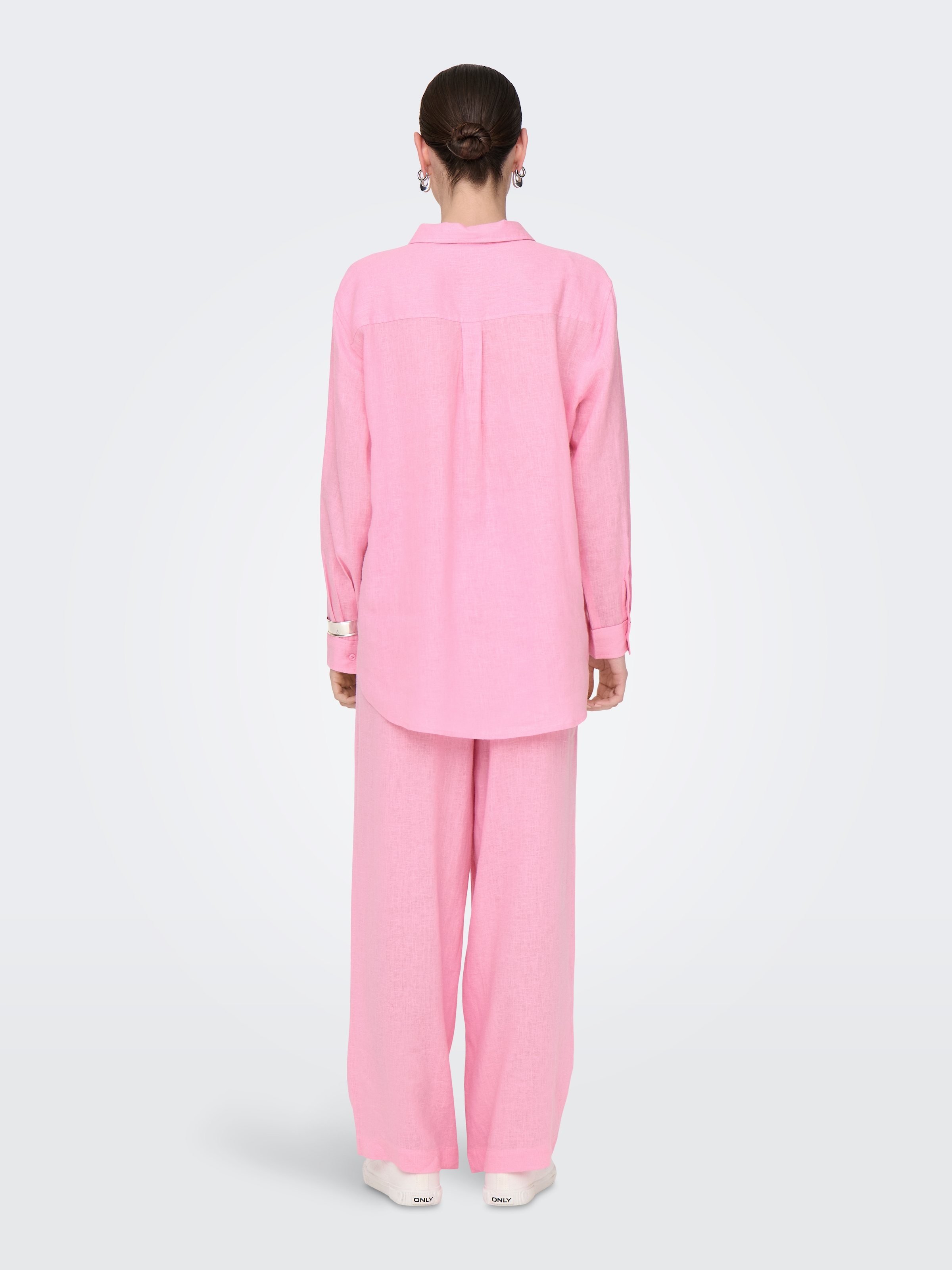ONLY Longbluse »ONLTOKYO L/S LINEN BLEND SHIRT«, mit Leinen
