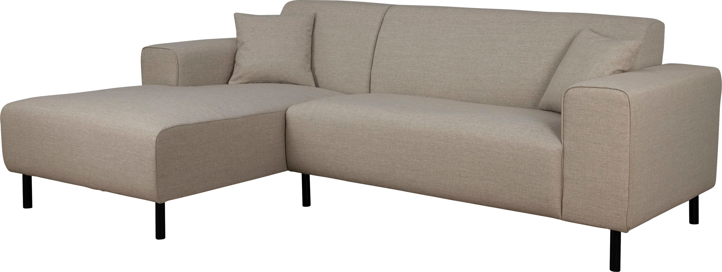Home affaire Ecksofa »ARROS L-Form mit Wellenunterfederung, Maße B/T/H: 235/163/81 cm« incl. Zierkissen, mit Recamiere rechts/links bestellbar, auch in Cord