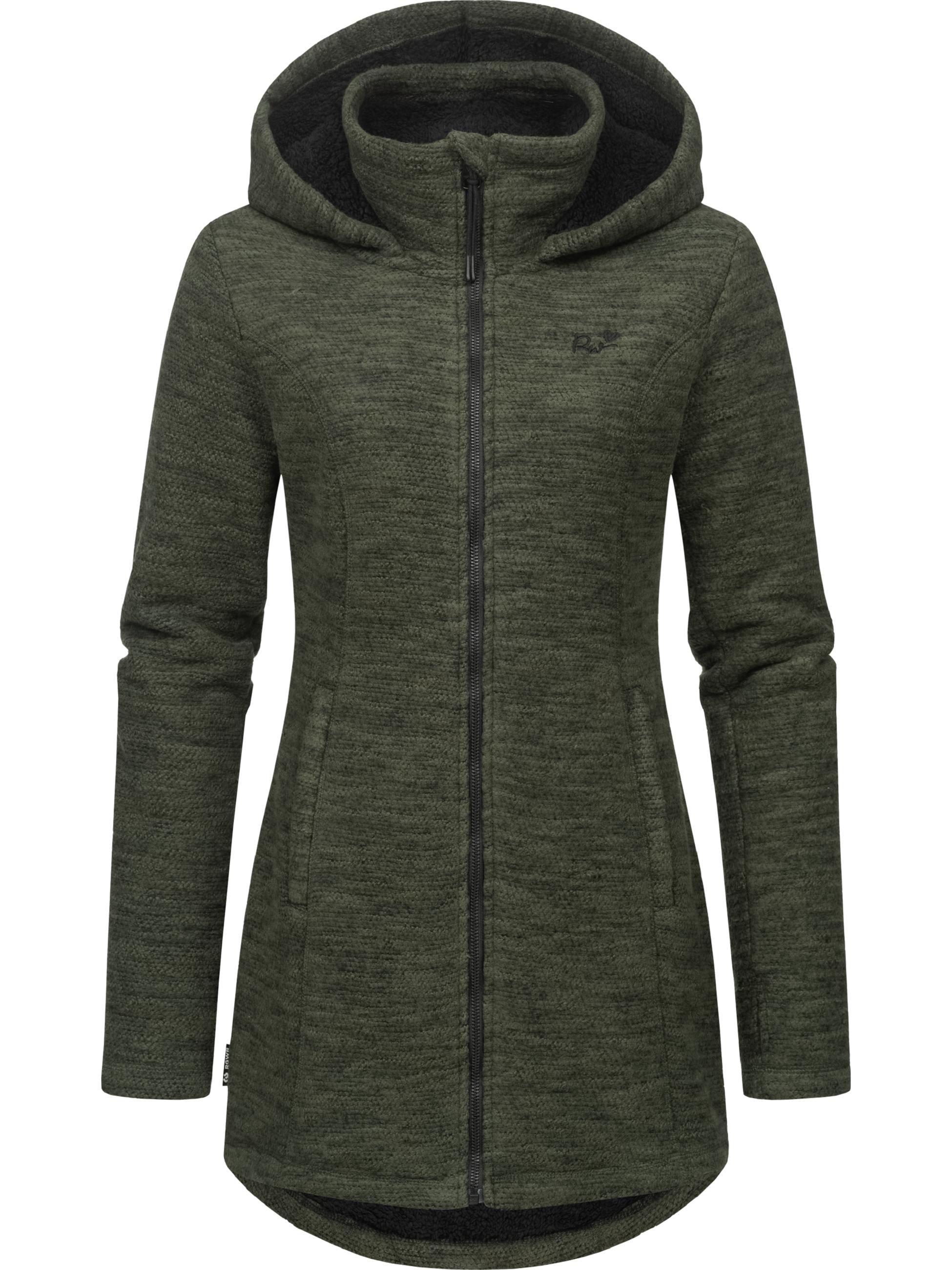 Ragwear Kapuzensweatjacke »Longstrickjacke Leysha Melange«