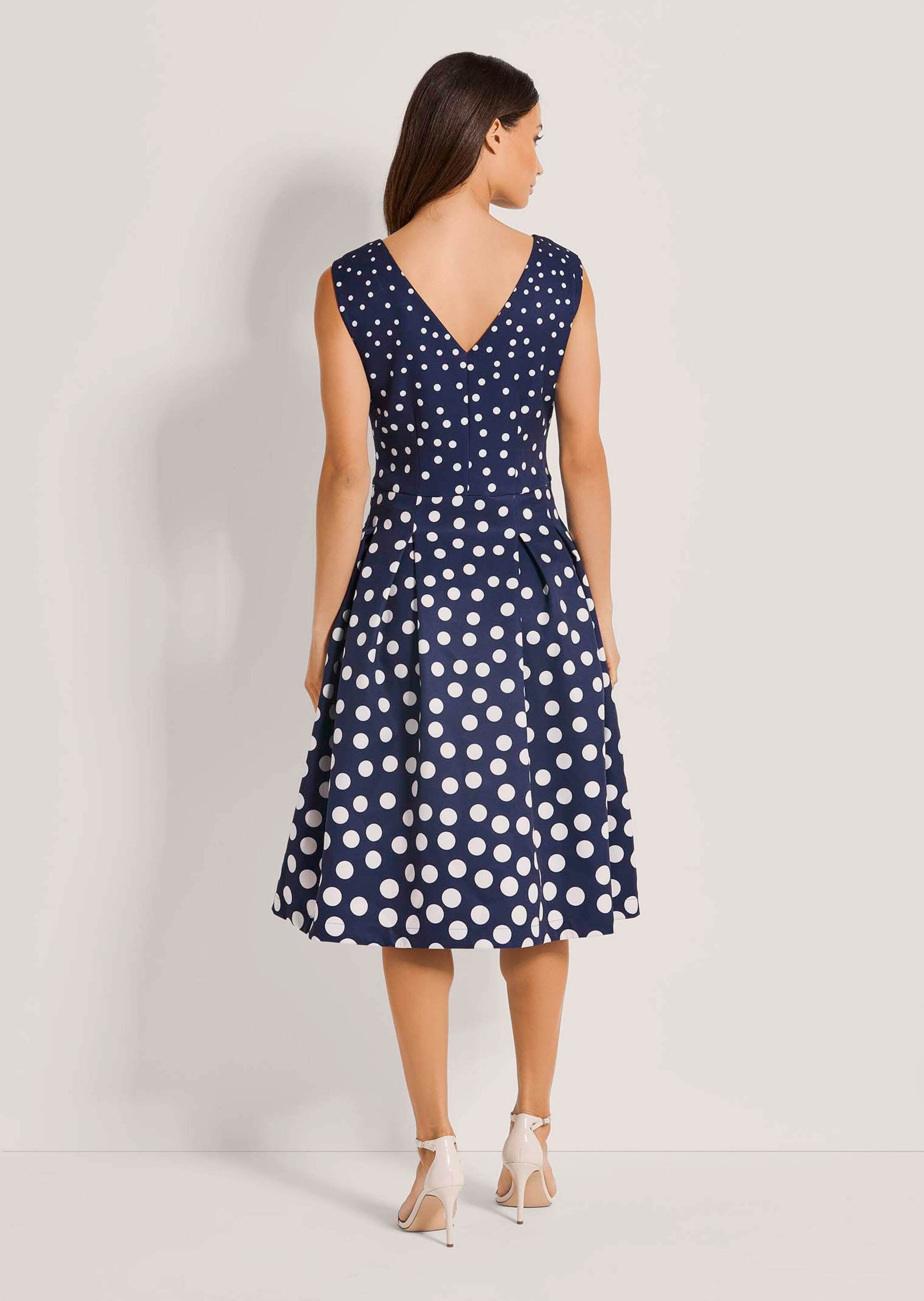 MADELEINE Sommerkleid »Kleid Kurzarm Tupfenkleid in Midilänge«
