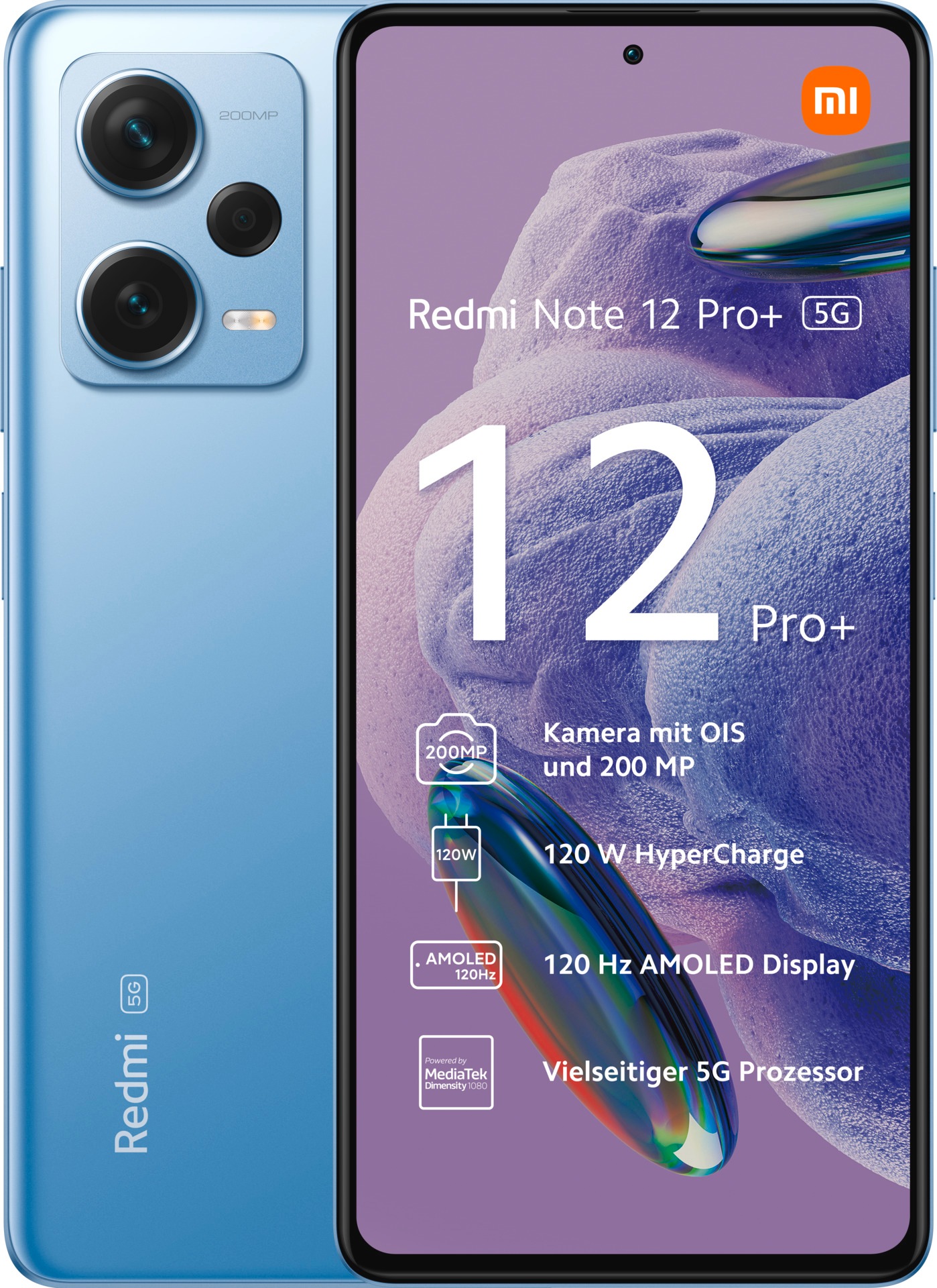 Xiaomi Smartphone »Redmi Note 12 Pro+ 5G 8GB+256GB«, Blau, 16,94 cm/6,67 Zoll, 256 GB... kaufen