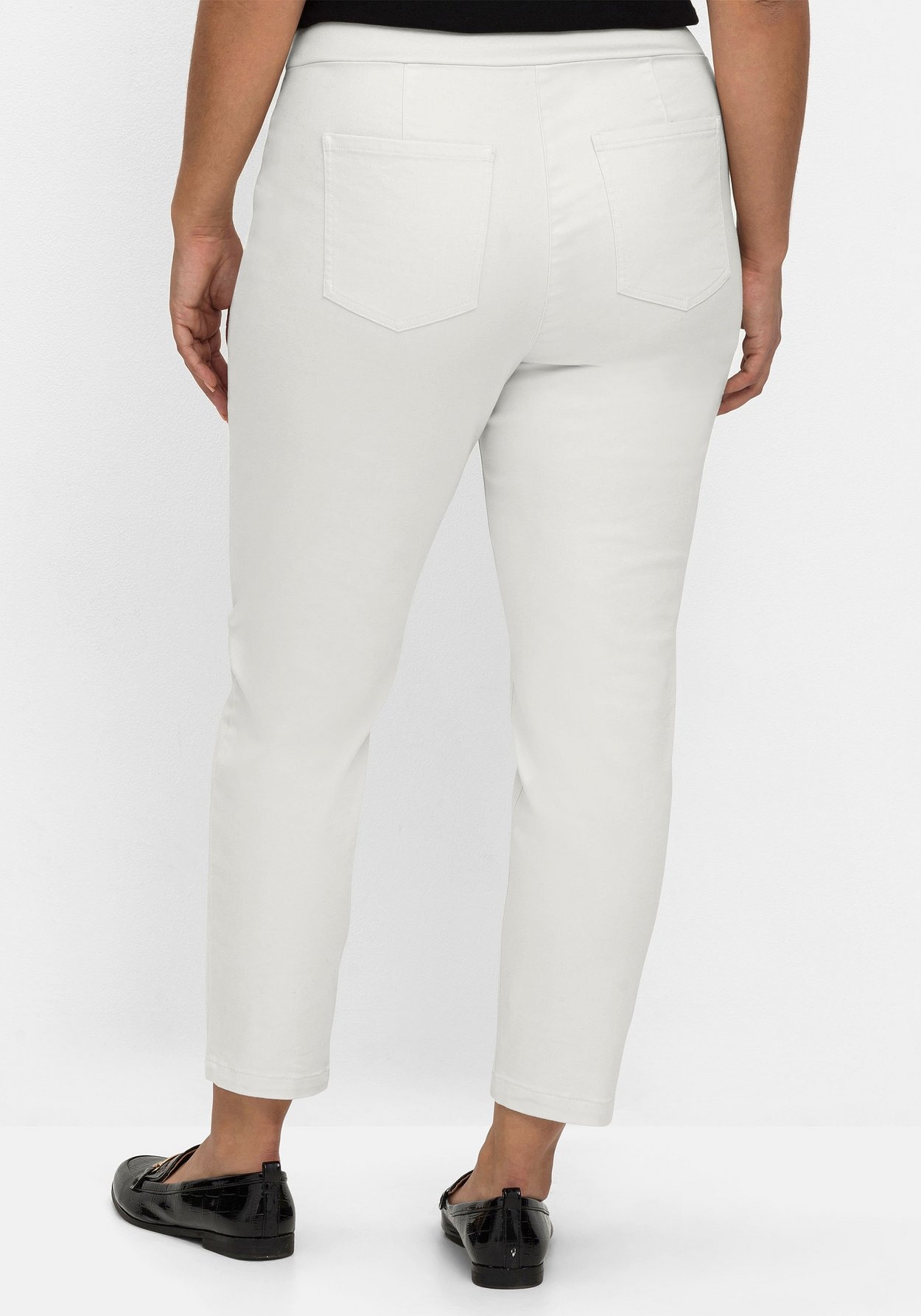 Sheego Schlupfhose »7/8-Hose aus elastischem Baumwoll-Mix«