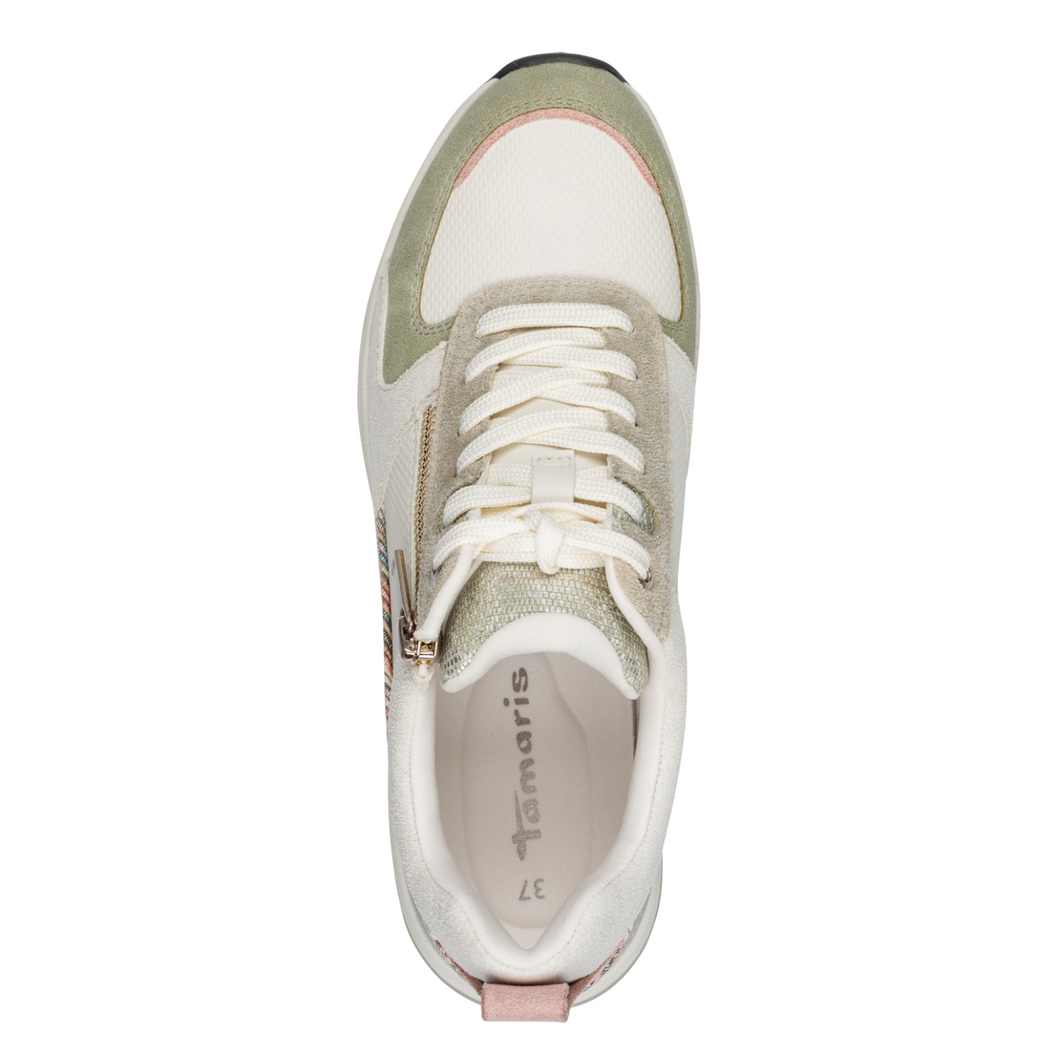 Tamaris Keilsneaker  Schnürschuh, Halbschuh, Freizeitschuh mit Außenreißverschluss