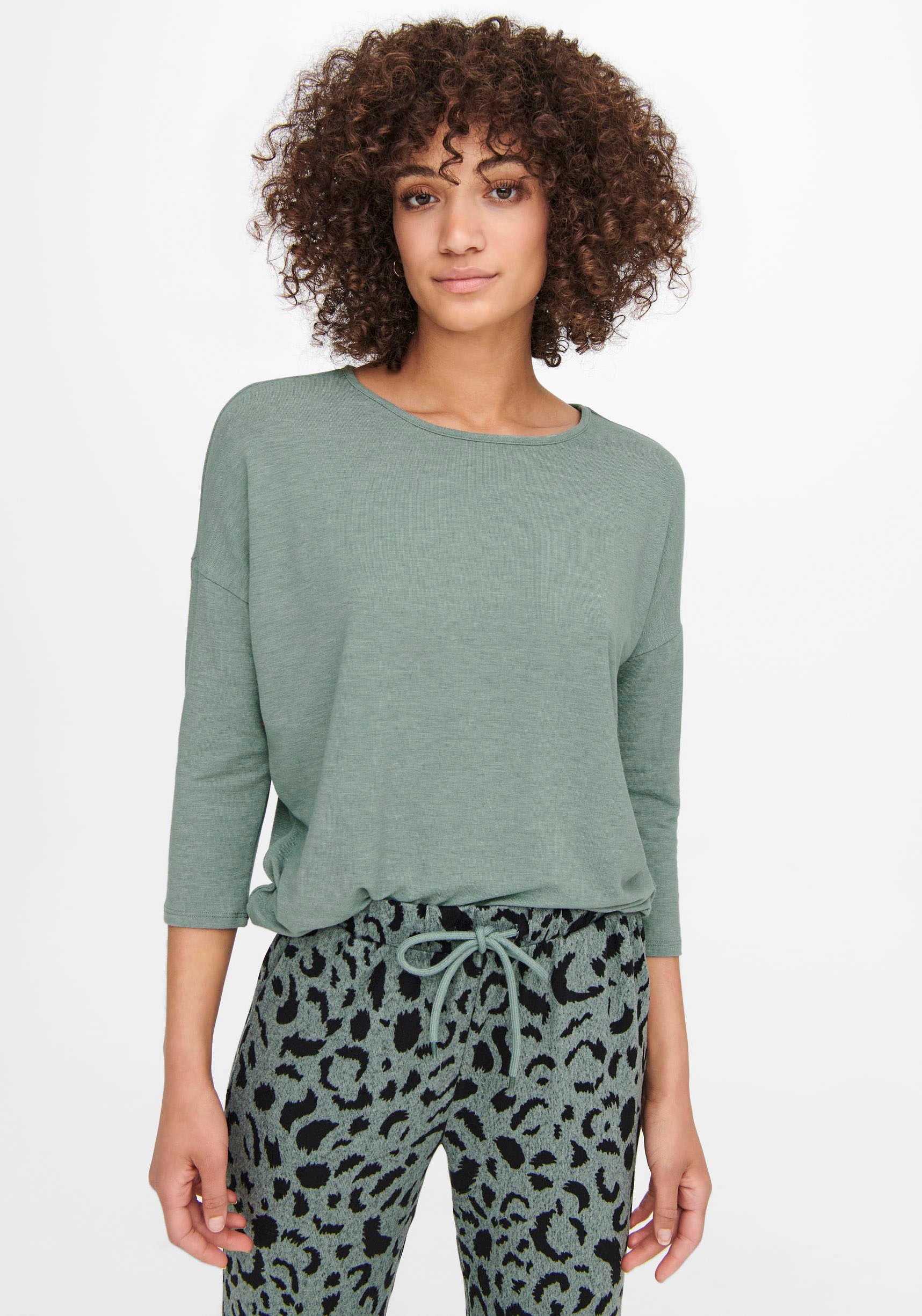 3/4-Arm-Shirt »ONLGLAMOUR 3/4 TOP JRS NOOS«, in lässiger Oversize-Form