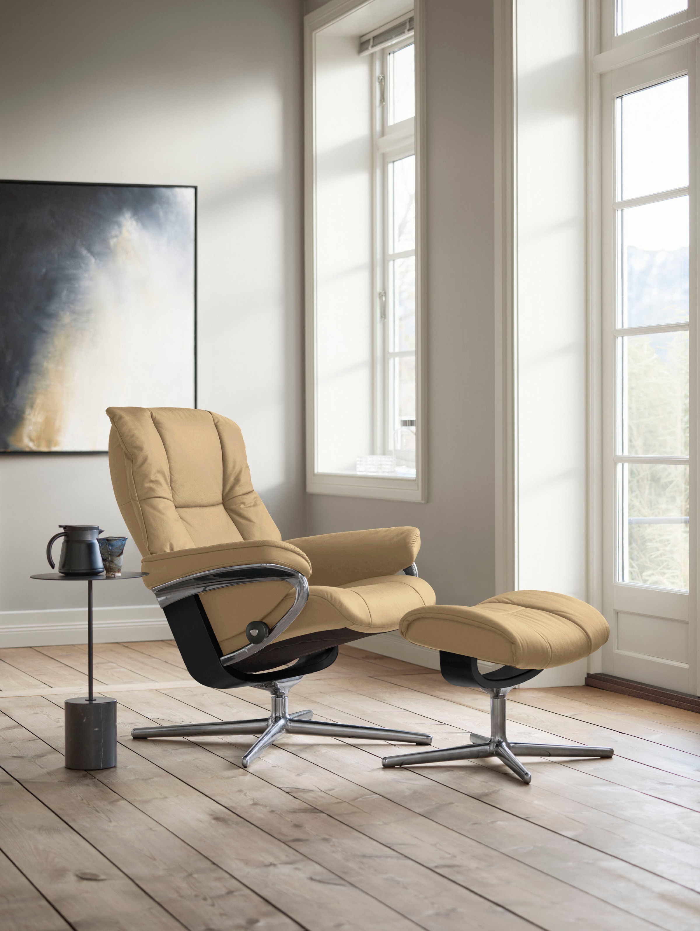Stressless® Fußhocker »Mayfair«, mit Cross Base, Größe S, M & L, Holzakzent Schwarz