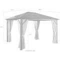 KONIFERA Pavillon »Aruba«, (Set), BxT: 300x300 cm, Aluminiumgestell