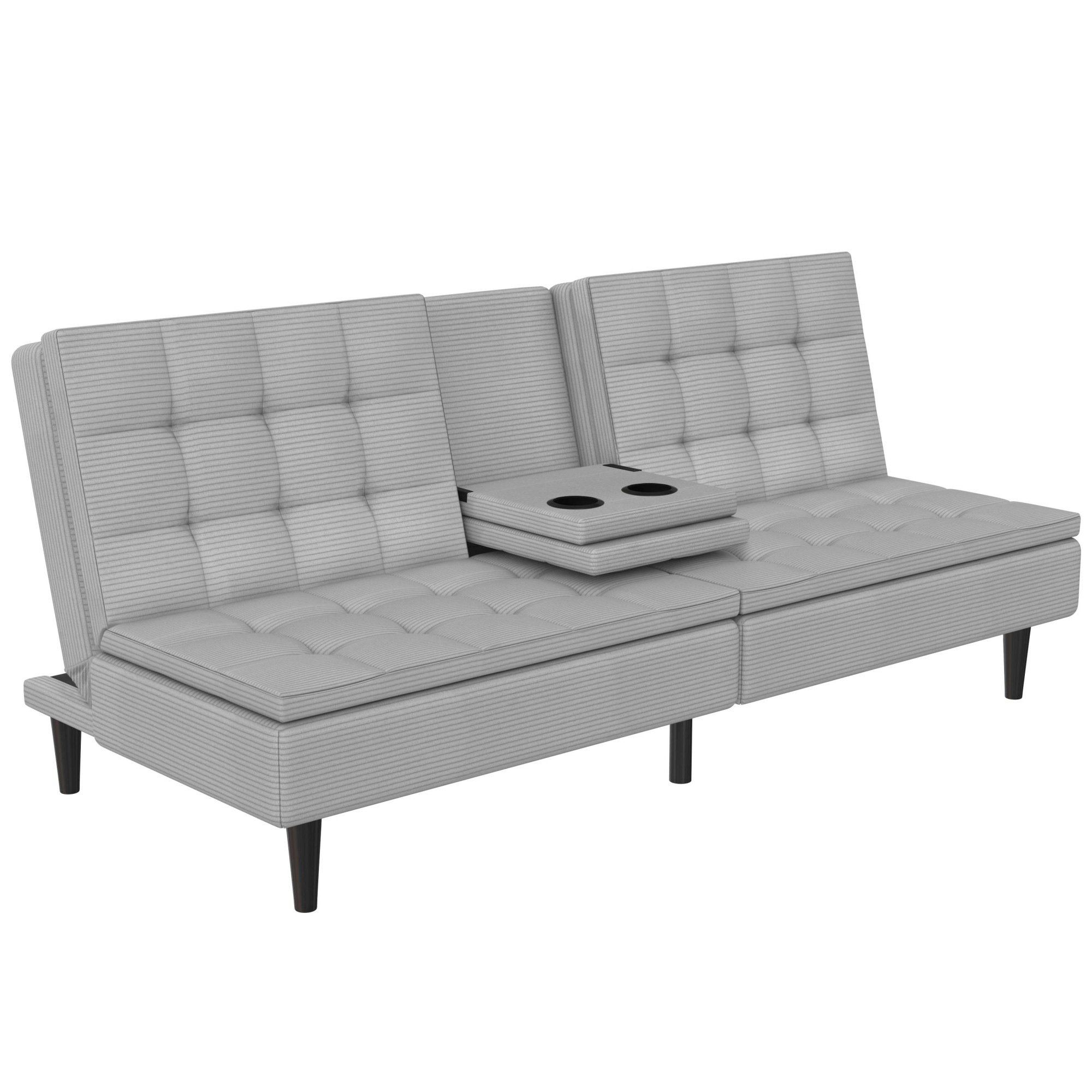 Dorel Home Schlafsofa »MAINE, Kinosofa mit Relax- und Bettfunktion, 2 Getränkehalter,«, Liegefläche 190 x 110 cm, in Cord