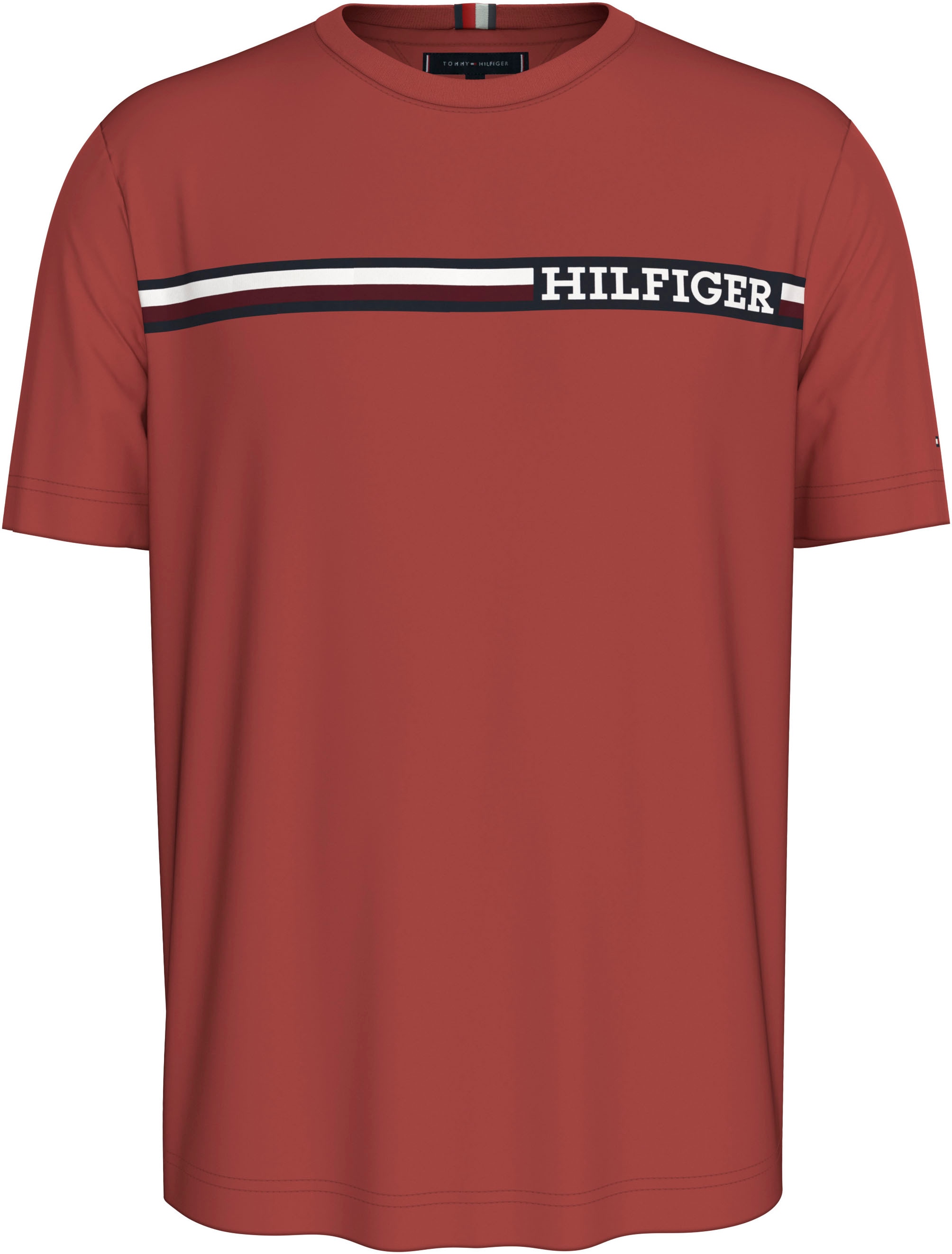 Tommy Hilfiger Big & Tall T-Shirt »BT-CHEST STRIPE TEE-B«, Große Größen mit Logostickerei