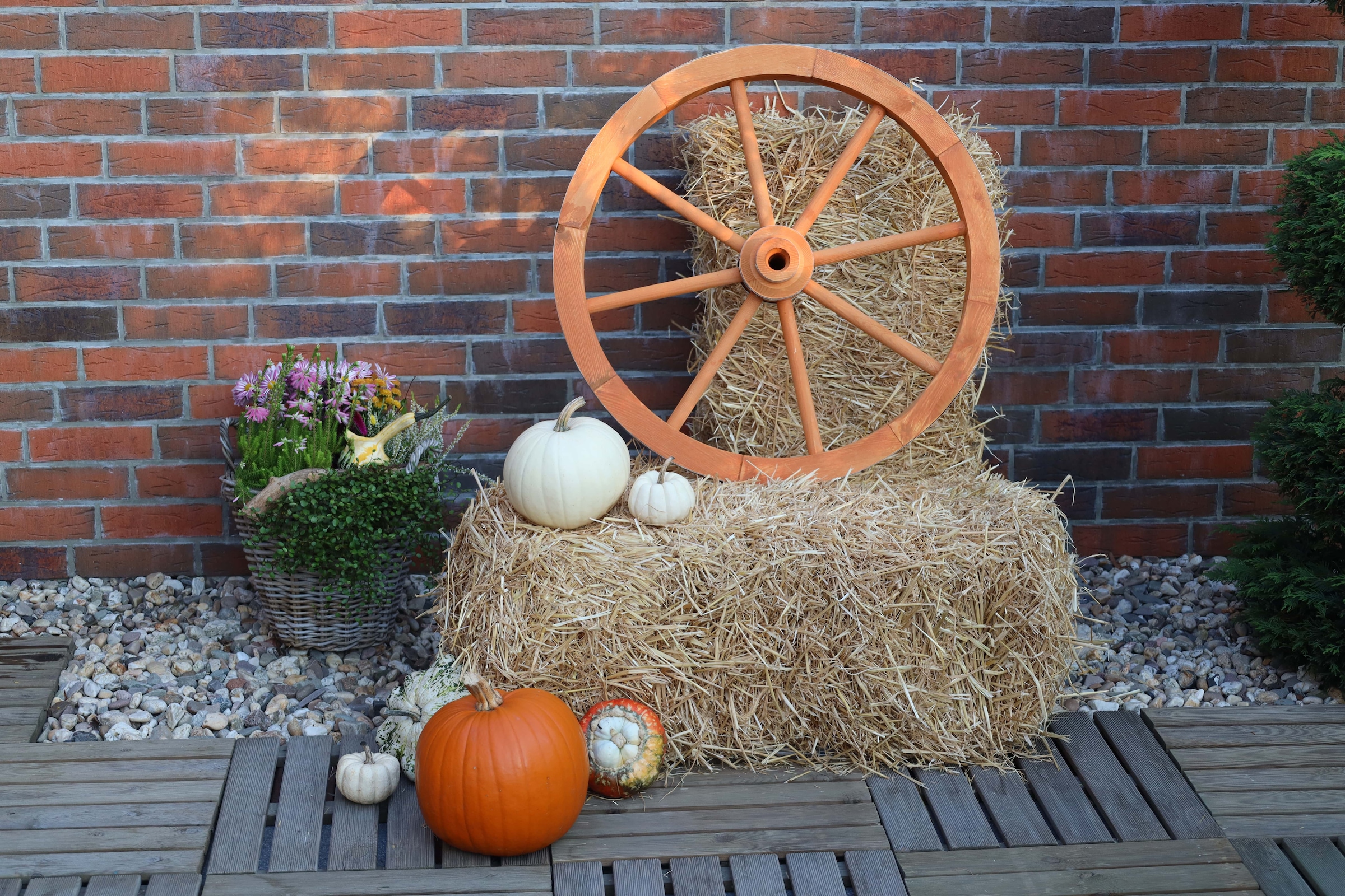promadino Gartenfigur »Wagenrad mittel« Ø: 74 cm