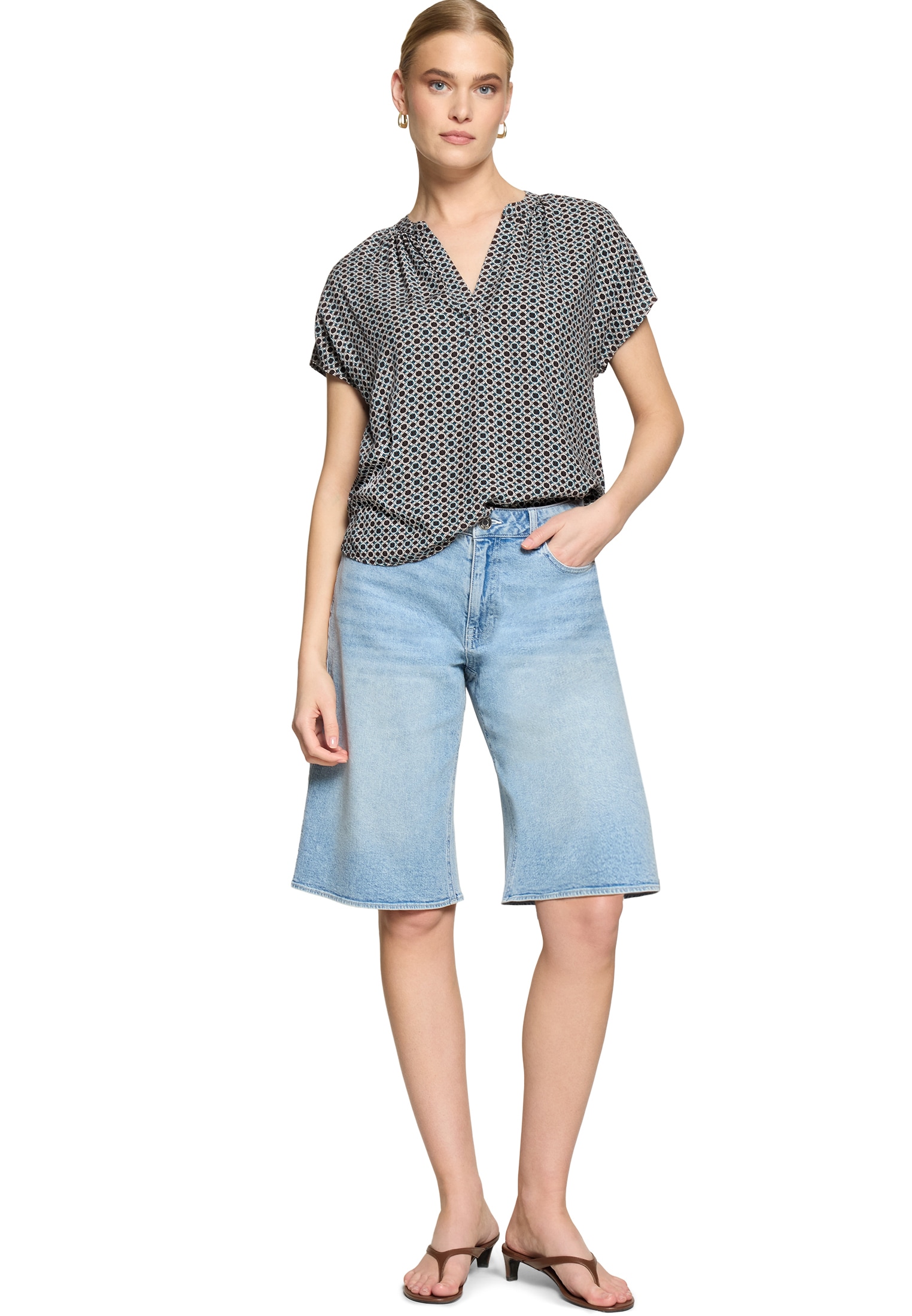 Zero Klassische Bluse »Blusenshirt mit Print.«