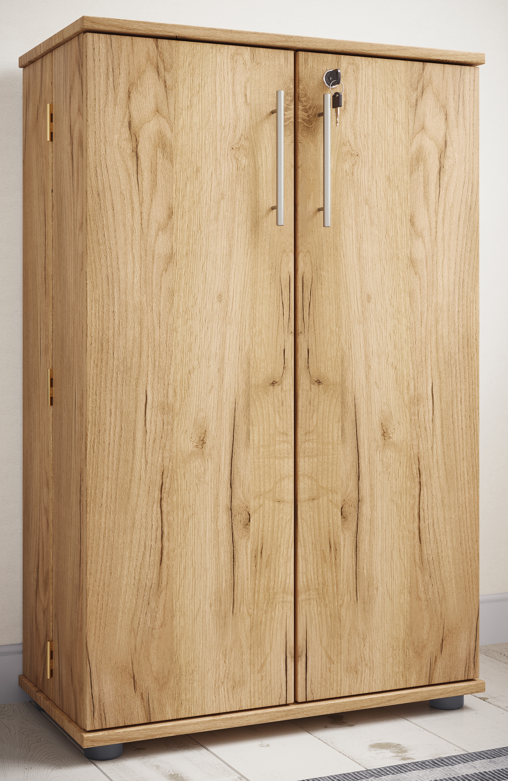 VCM Media-Regal »Holz Schrank CD DVD Regal abschließbar Engalo XL« 1 Stk. tlg.