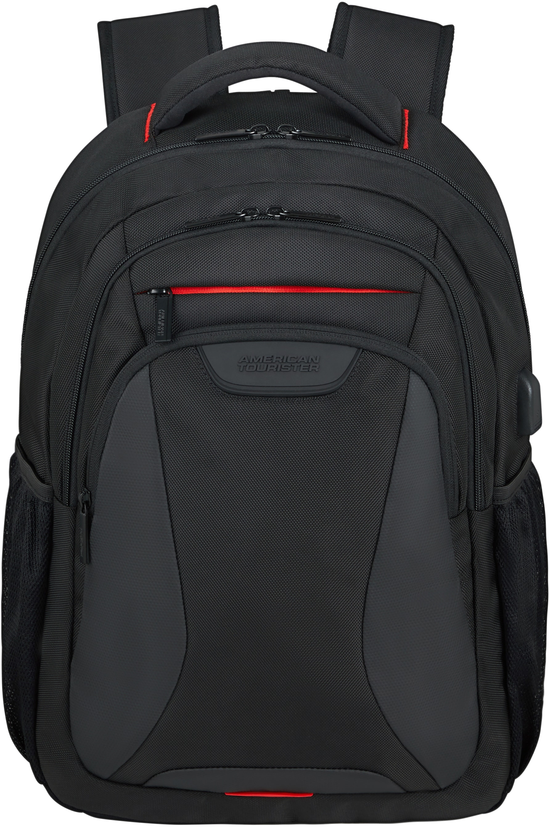 Laptoprucksack »AT WORK«, Freizeitrucksack Schulrucksack USB-Schleuse 15,6-Zoll...