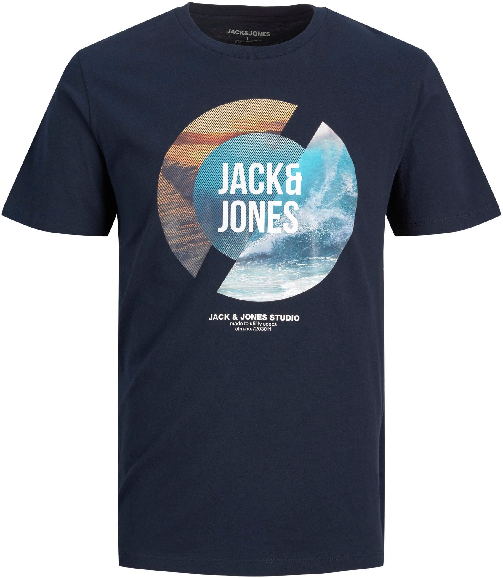 Jack & Jones Rundhalsshirt »JJTRESOR TEE SS CREW NECK«