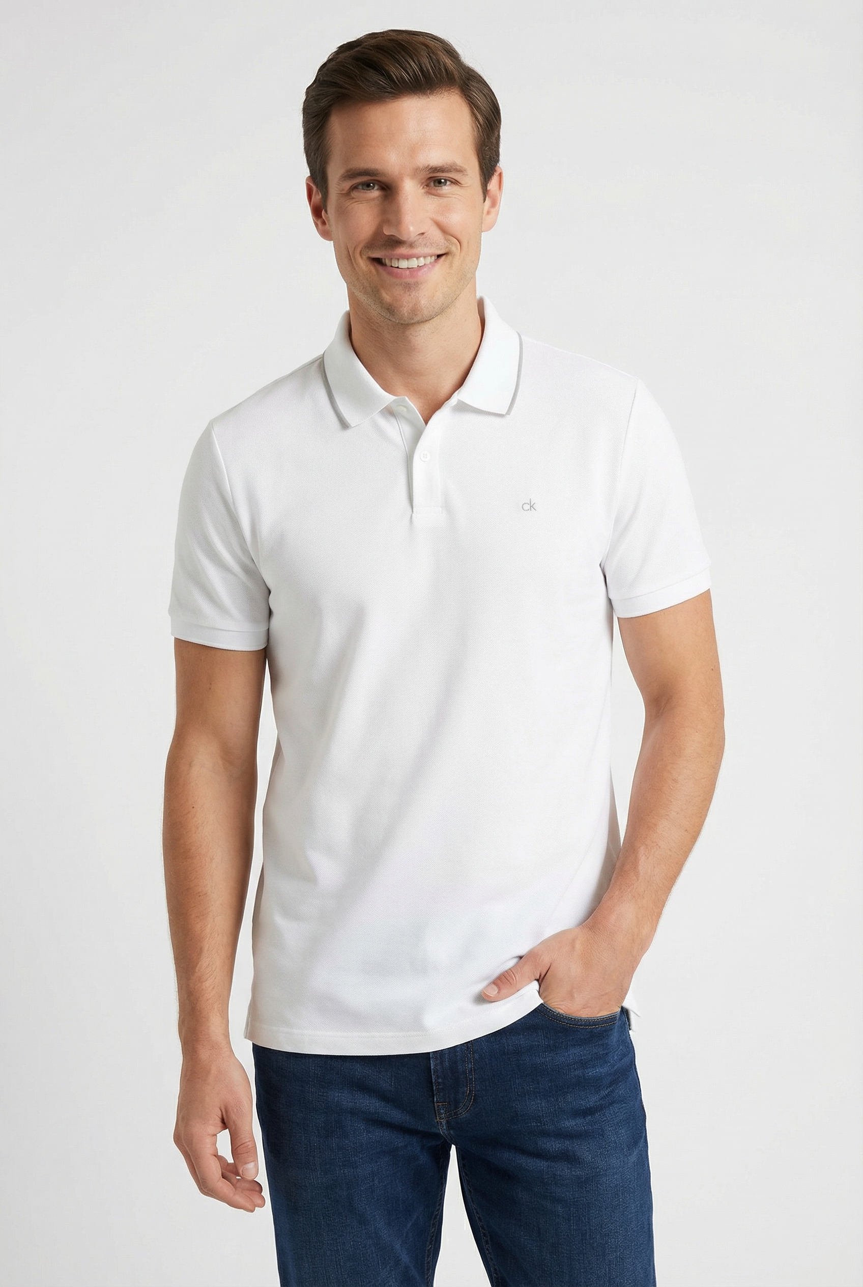 Calvin Klein Poloshirt »SS RFND PQ TPPD CLSS« Mit Rundhalsausschnitt