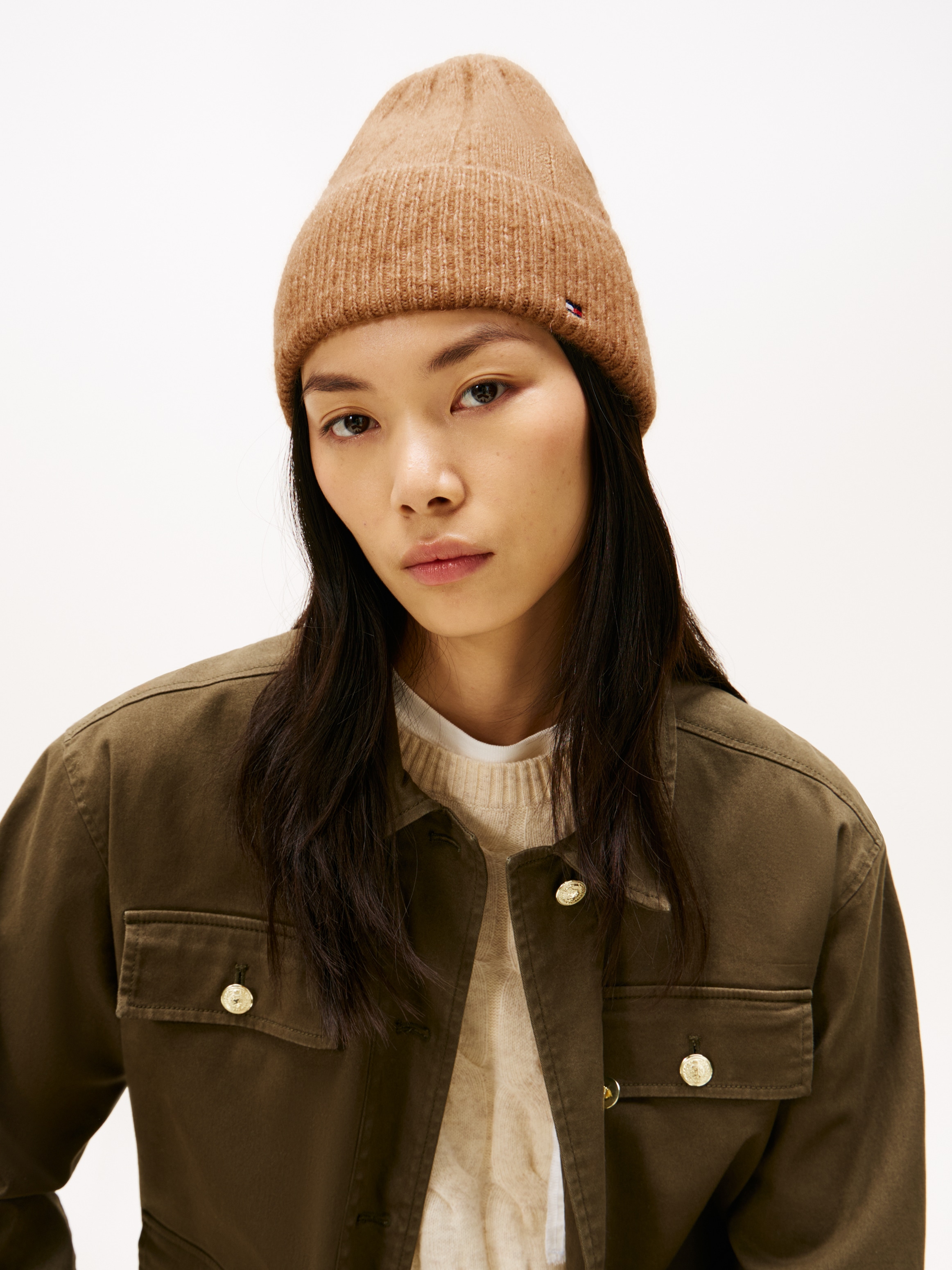 Tommy Hilfiger Beanie »FLAG FLUFFY BEANIE«, Regular fit