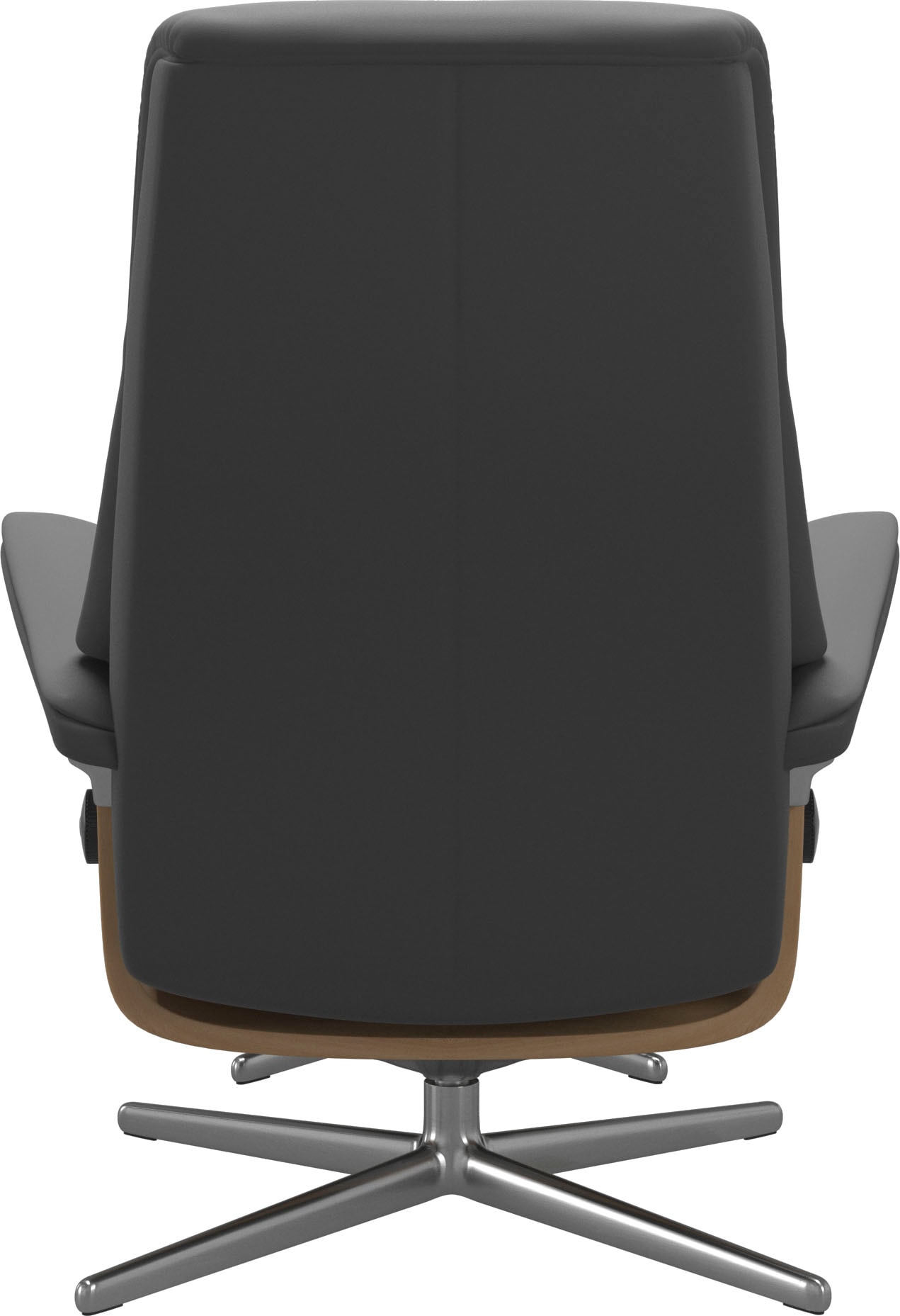 Stressless® Relaxsessel »View«, (Set, Relaxsessel mit Hocker), mit Hocker, mit Cross Base, Größe S, M & L, Holzakzent Eiche