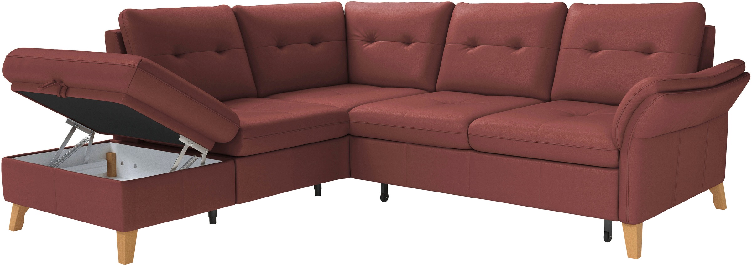 sit&more Ecksofa »Göteborg«, inkl. Sitztiefenverstellung, wahlweise mit Bettfunktion & Bettkasten