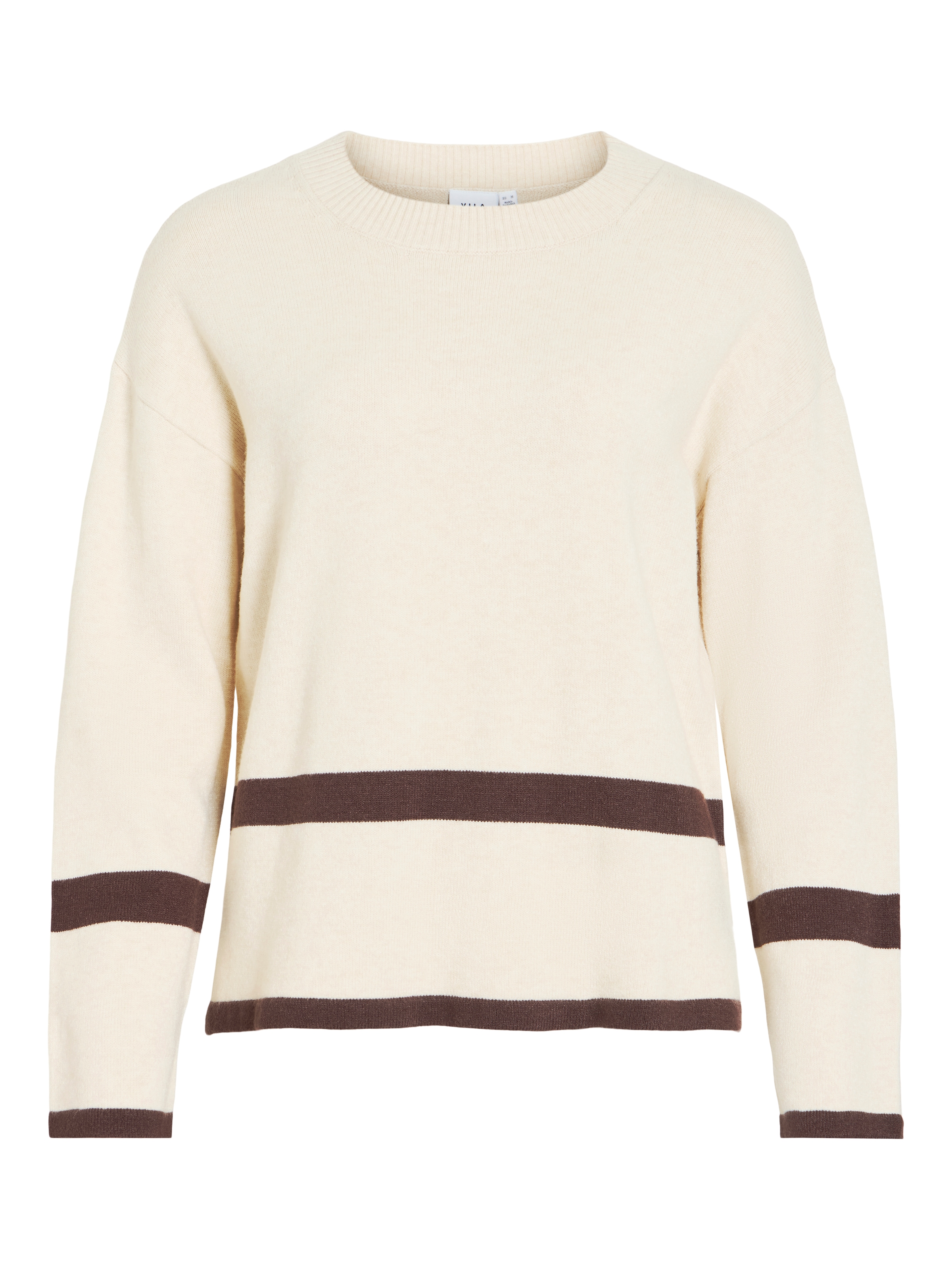 Vila Rundhalspullover »VIRIL O-NECK OVERSIZE L/S KNIT TOP- NOOS« Materialmix, oversize