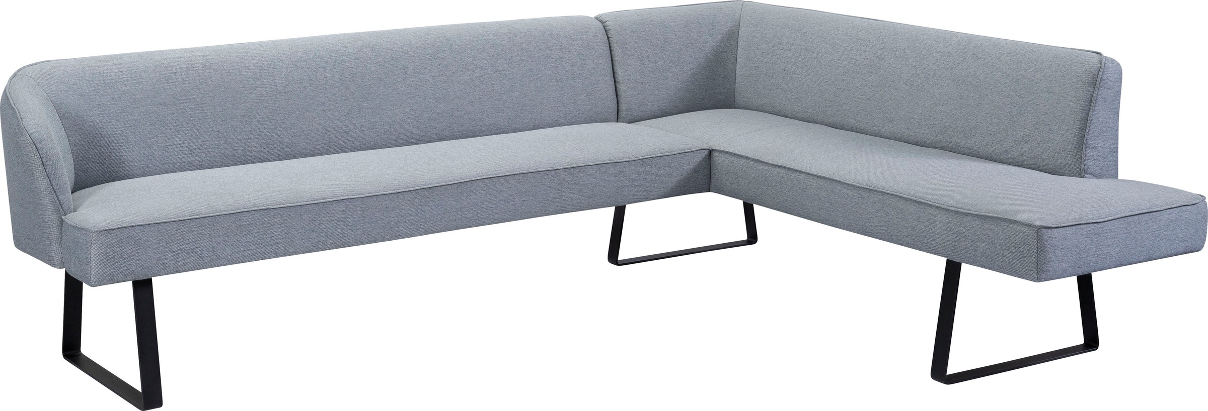 exxpo - sofa fashion Eckbank »Americano«, mit Keder und Metallfüßen, Bezug in verschiedenen Qualitäten