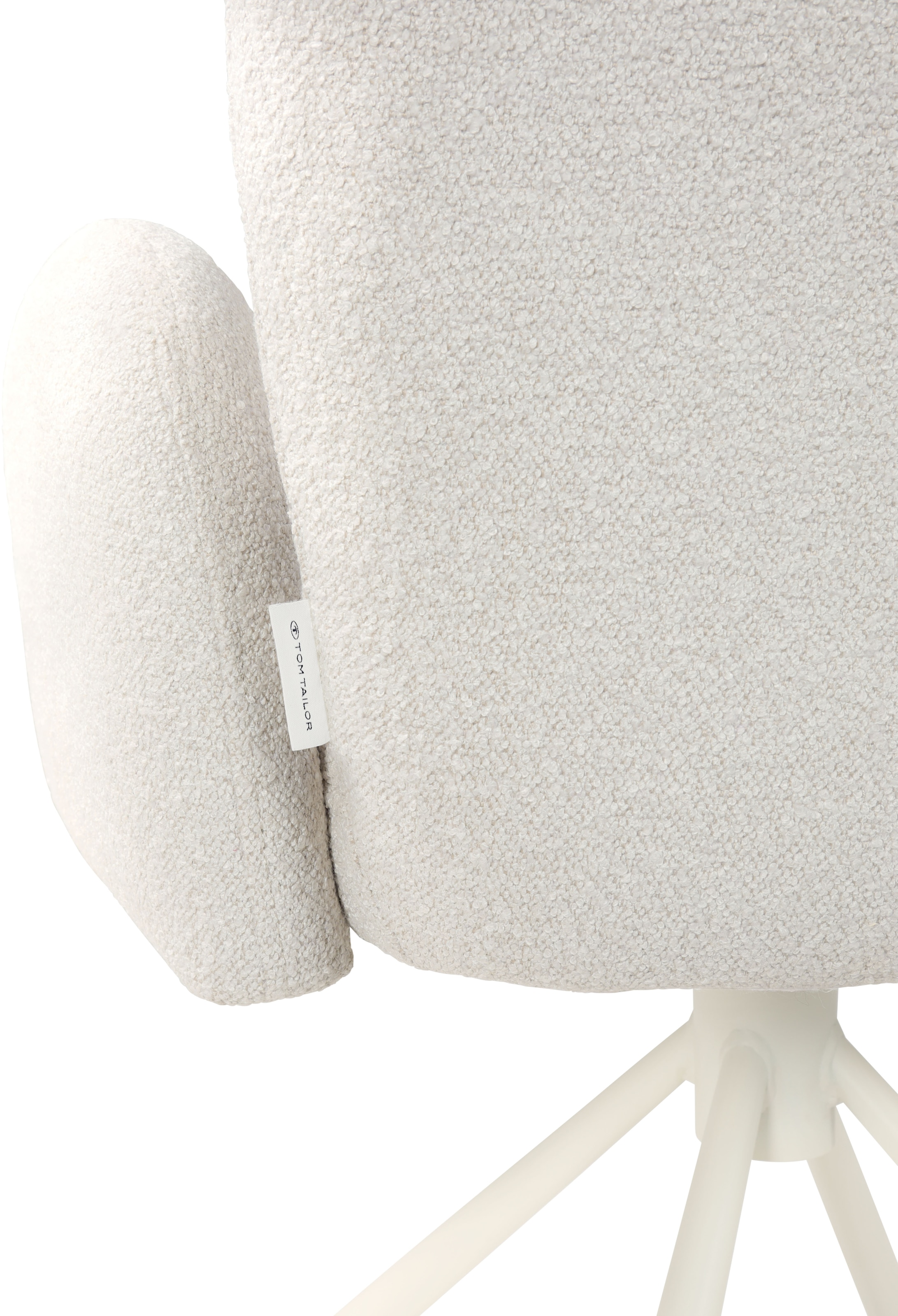 TOM TAILOR HOME Armlehnstuhl »PEBBLE ARMCHAIR«, (Set), 2 St., Webstoff Bouclé, Esszimmerstuhl, mit Armlehnen, 4-Fußgestell, 140 kg belastbar, drehbar