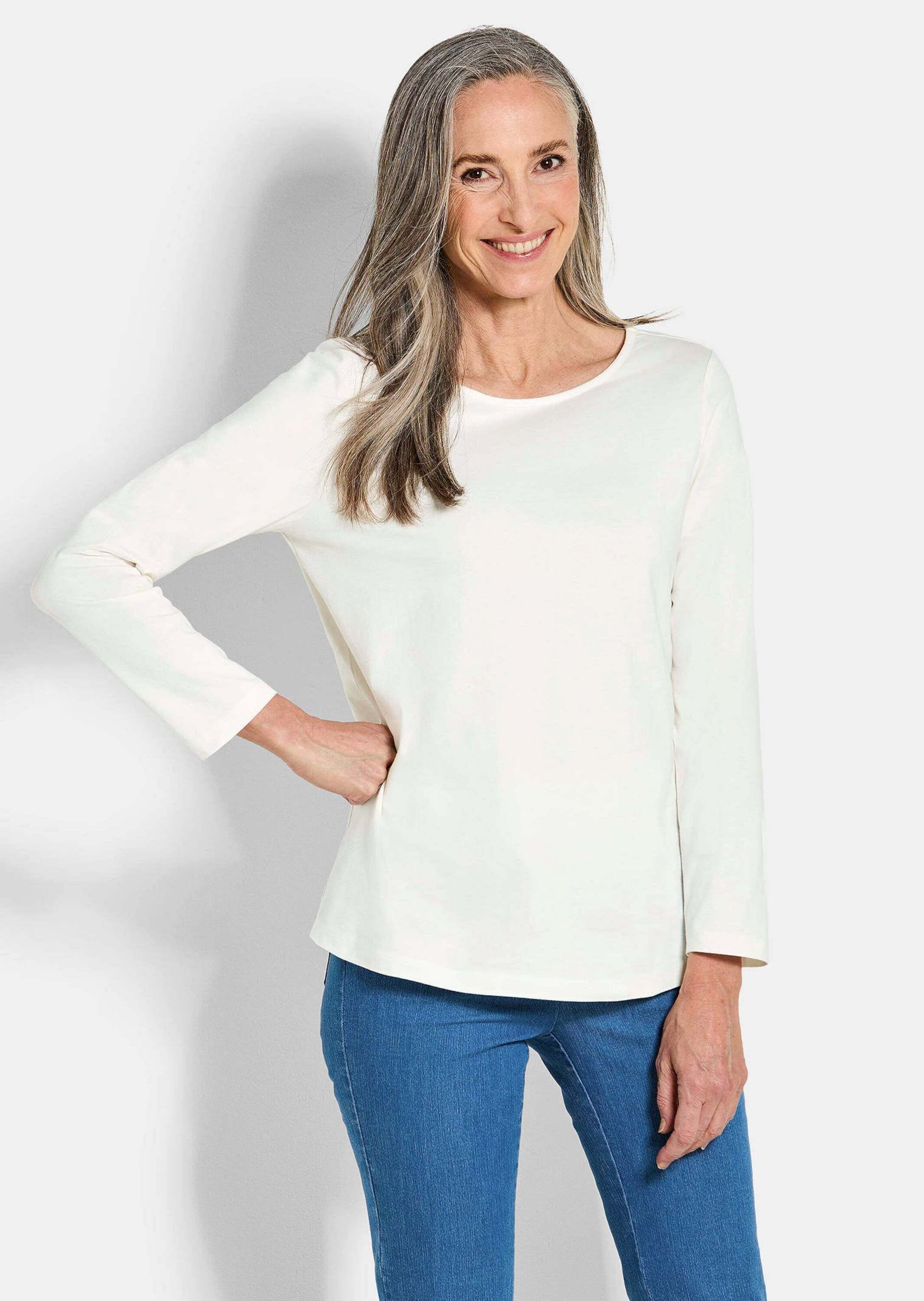 GOLDNER Kurzarmshirt »Kurzgröße Shirt im 3er-Pack aus Baumwoll-Jersey«