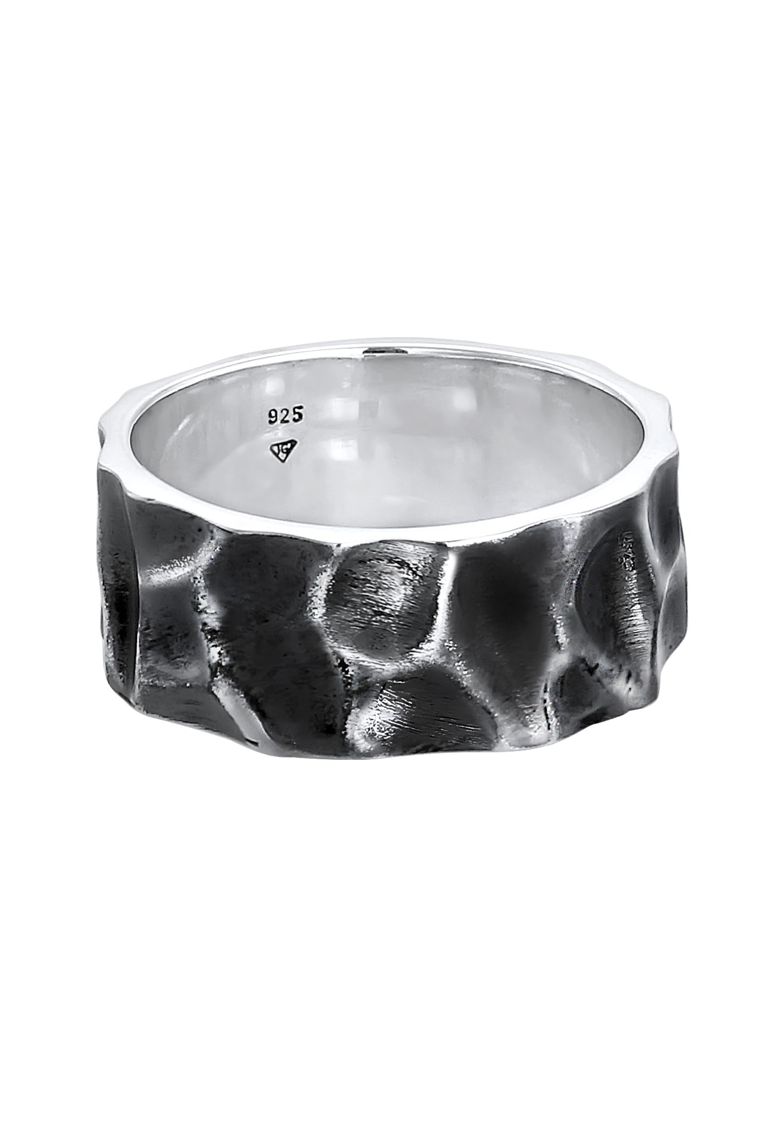Kuzzoi Silberring »Ring Herren Bandring Geschmiedet Used Look 925 Silber«