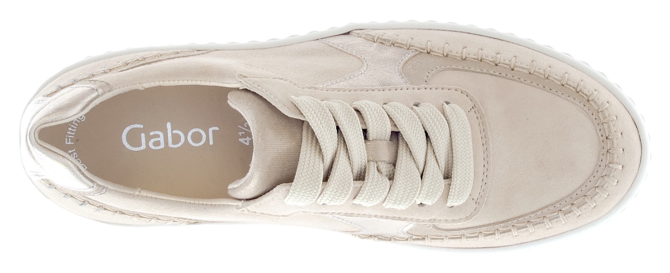 Gabor Plateausneaker, Freizeitschuh, Halbschuh, Schnürschuh mit Best Fitting-Ausstattung