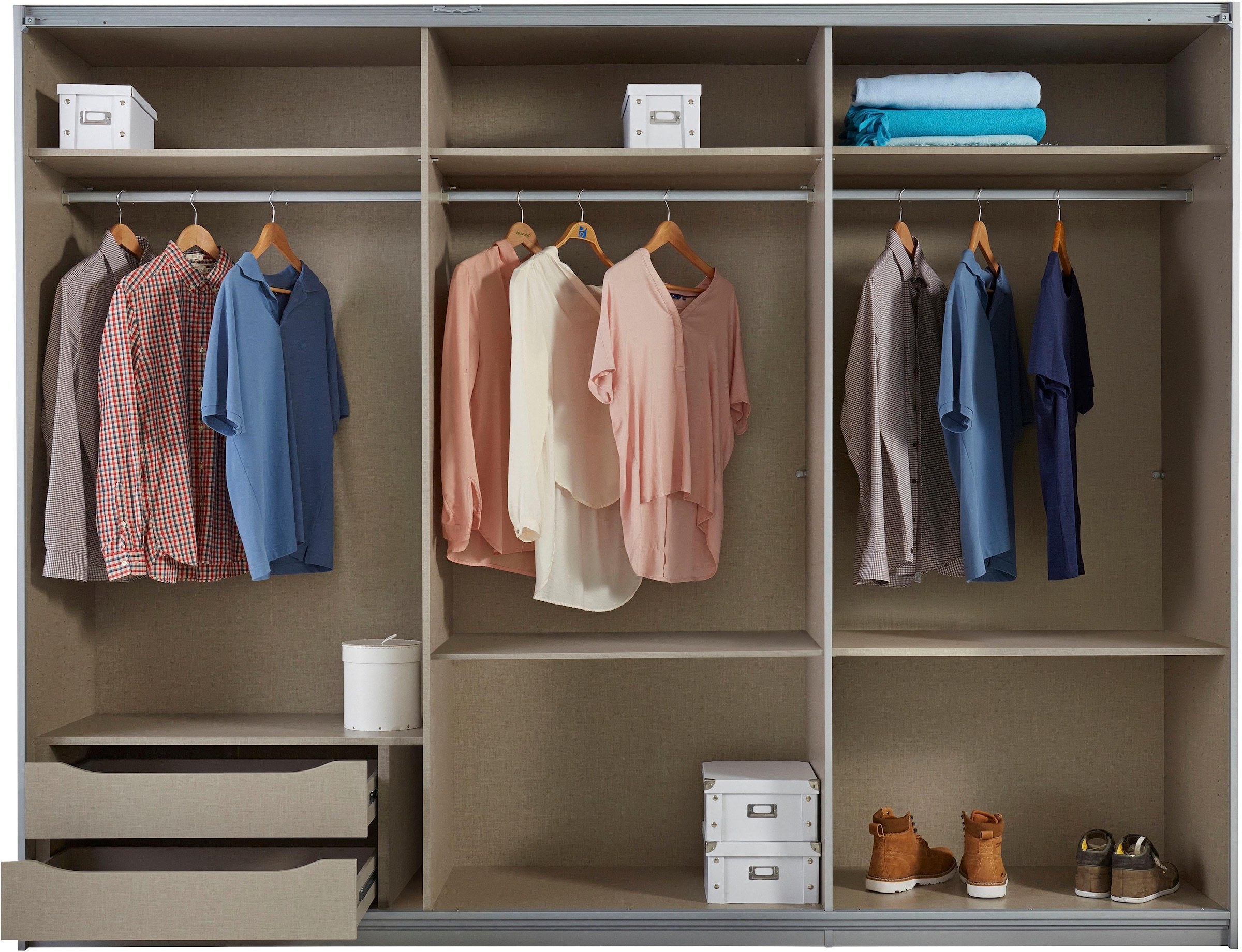 rauch Schwebetürenschrank »Dobene« inkl. Schubkasteneinsatz und Einlegeböden